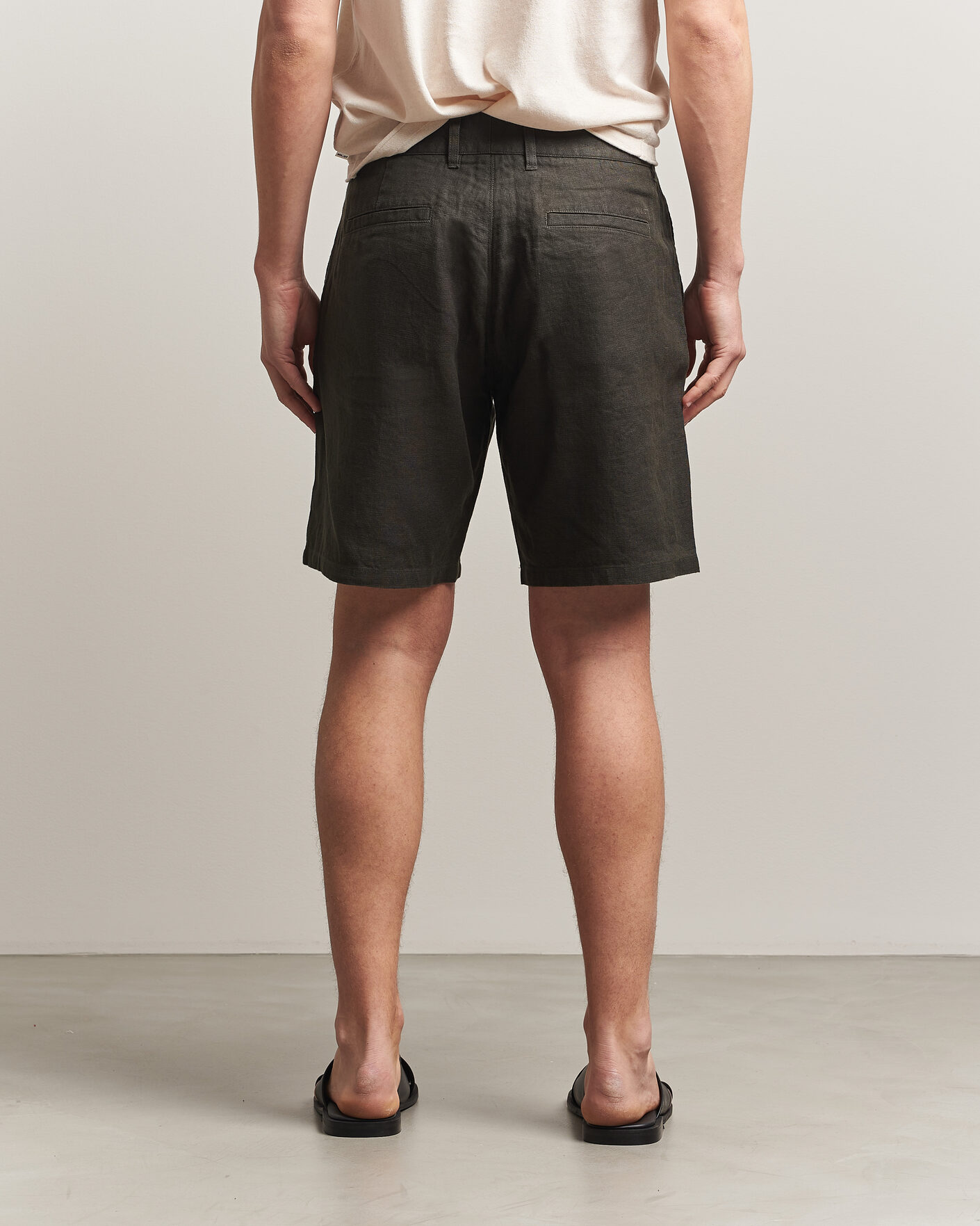 Hombres | Pantalones cortos | NN07 | Aden Linen Shorts Dark Army