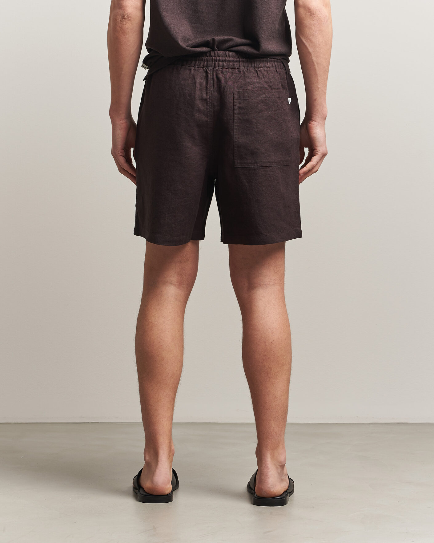 Hombres | Pantalones cortos | NN07 | Gregor Linen Drawstring Shorts Dusky Port