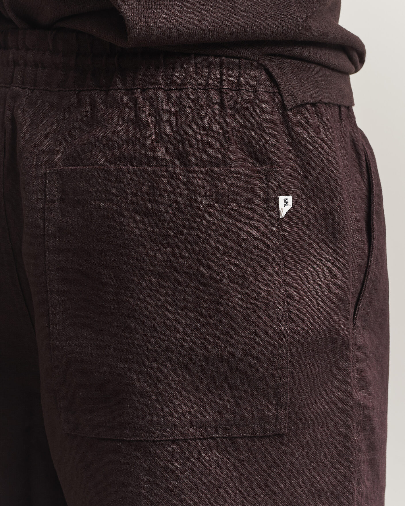 Hombres | Pantalones cortos | NN07 | Gregor Linen Drawstring Shorts Dusky Port