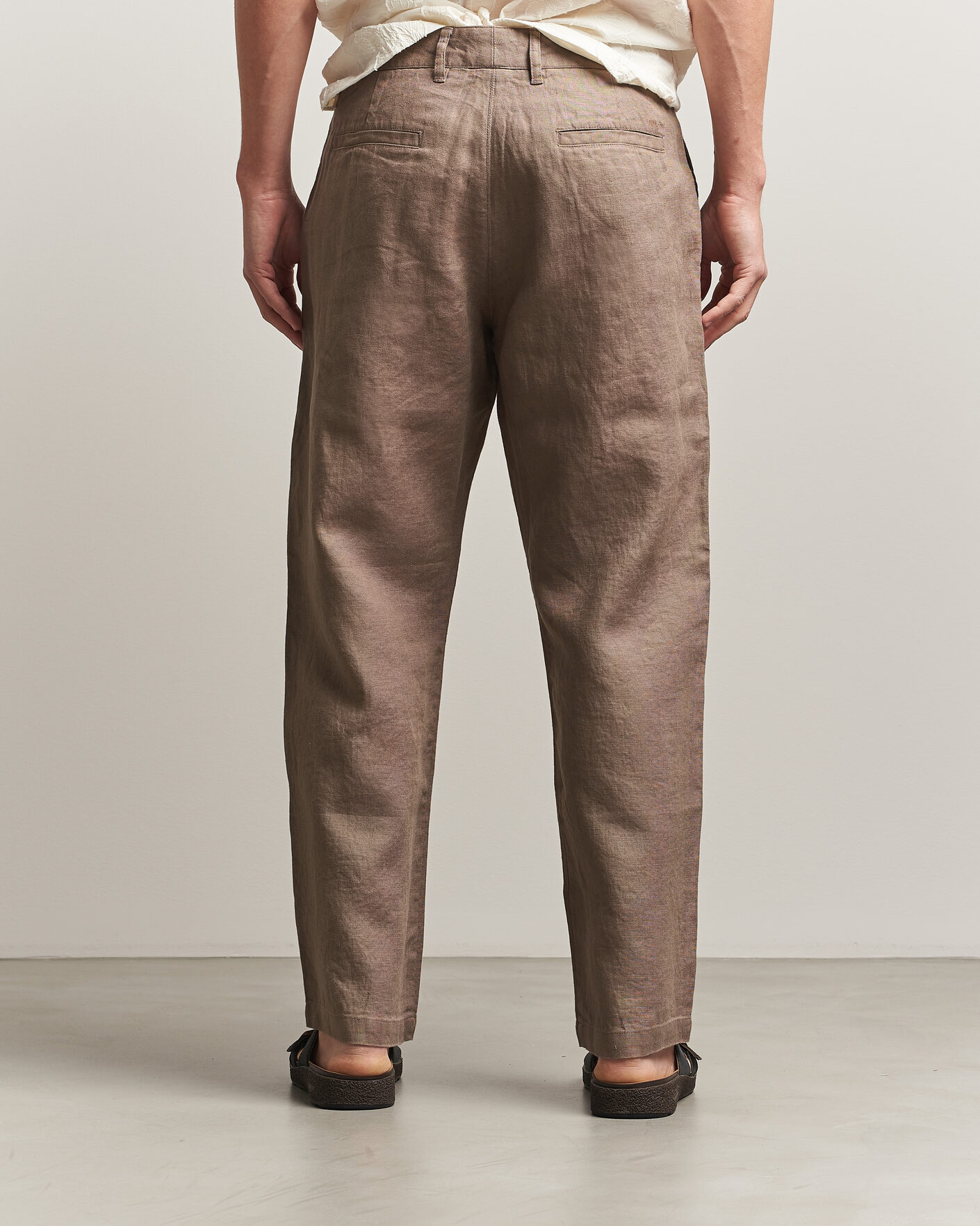 Hombres | Pantalones | NN07 | Aden Regular Fit Linen Trousers Clay Mirage