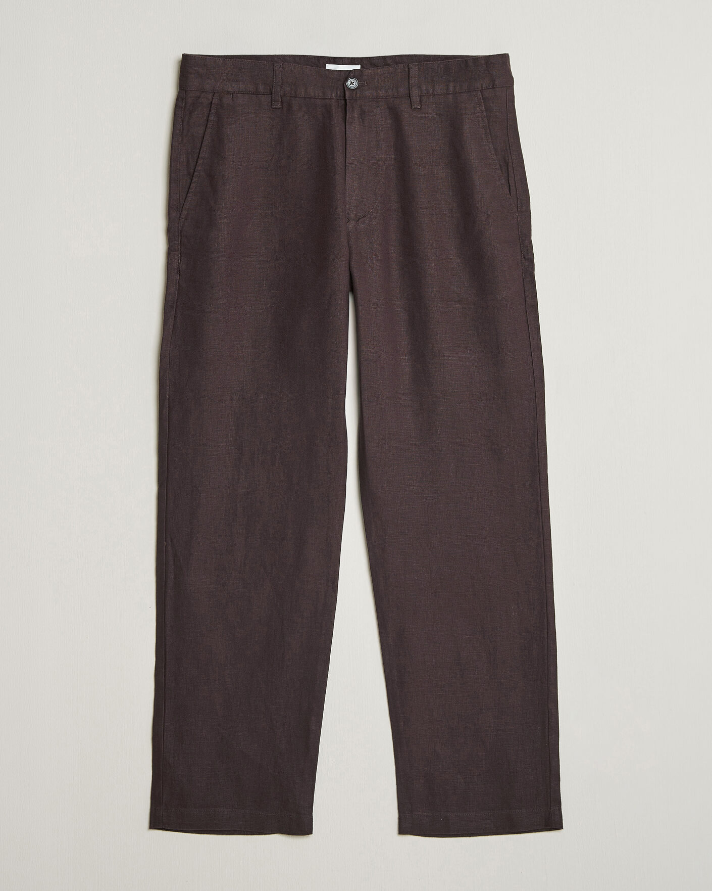 Hombres | Pantalones | NN07 | Aden Regular Fit Linen Trousers Dusky Port