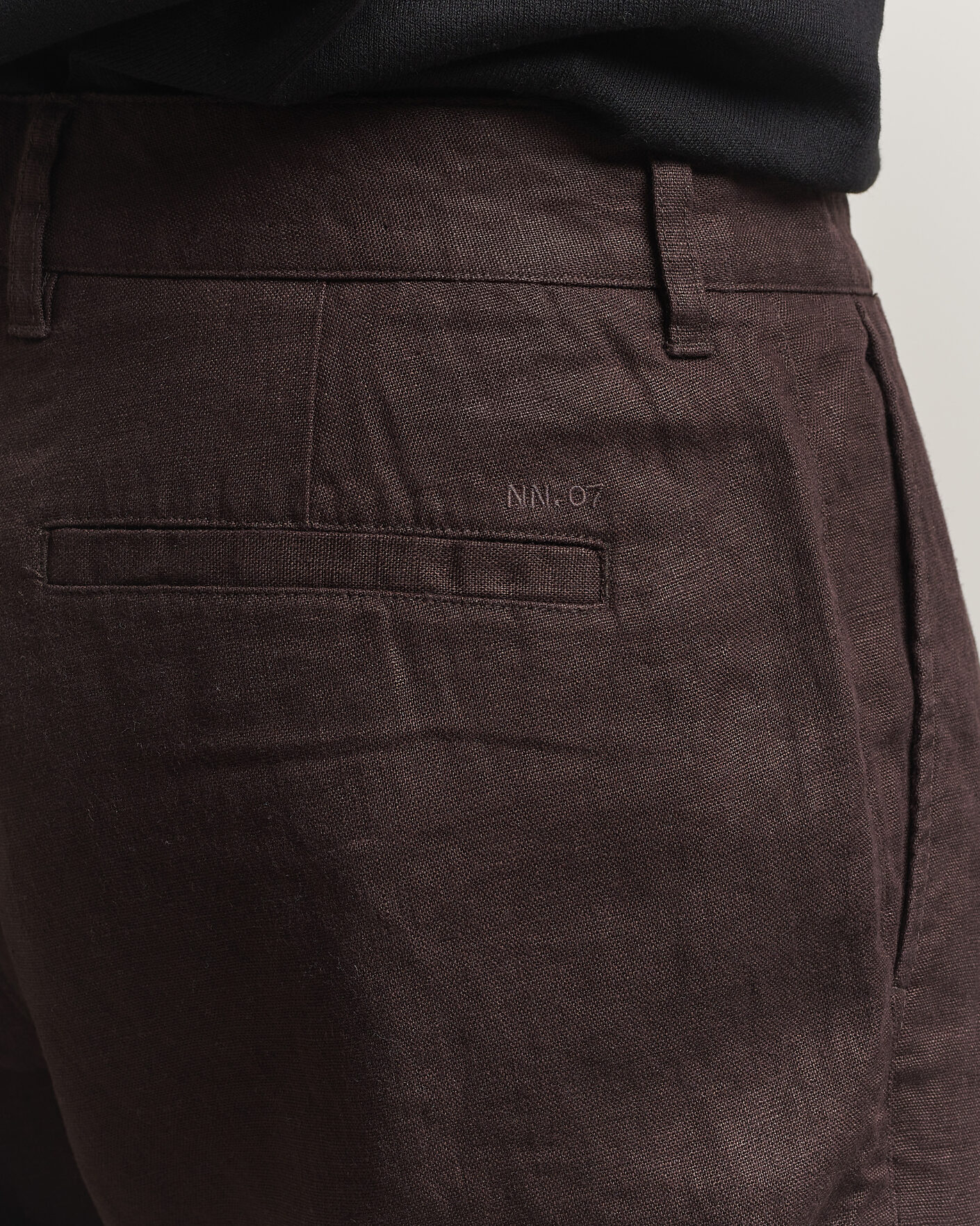 Hombres | Pantalones | NN07 | Aden Regular Fit Linen Trousers Dusky Port