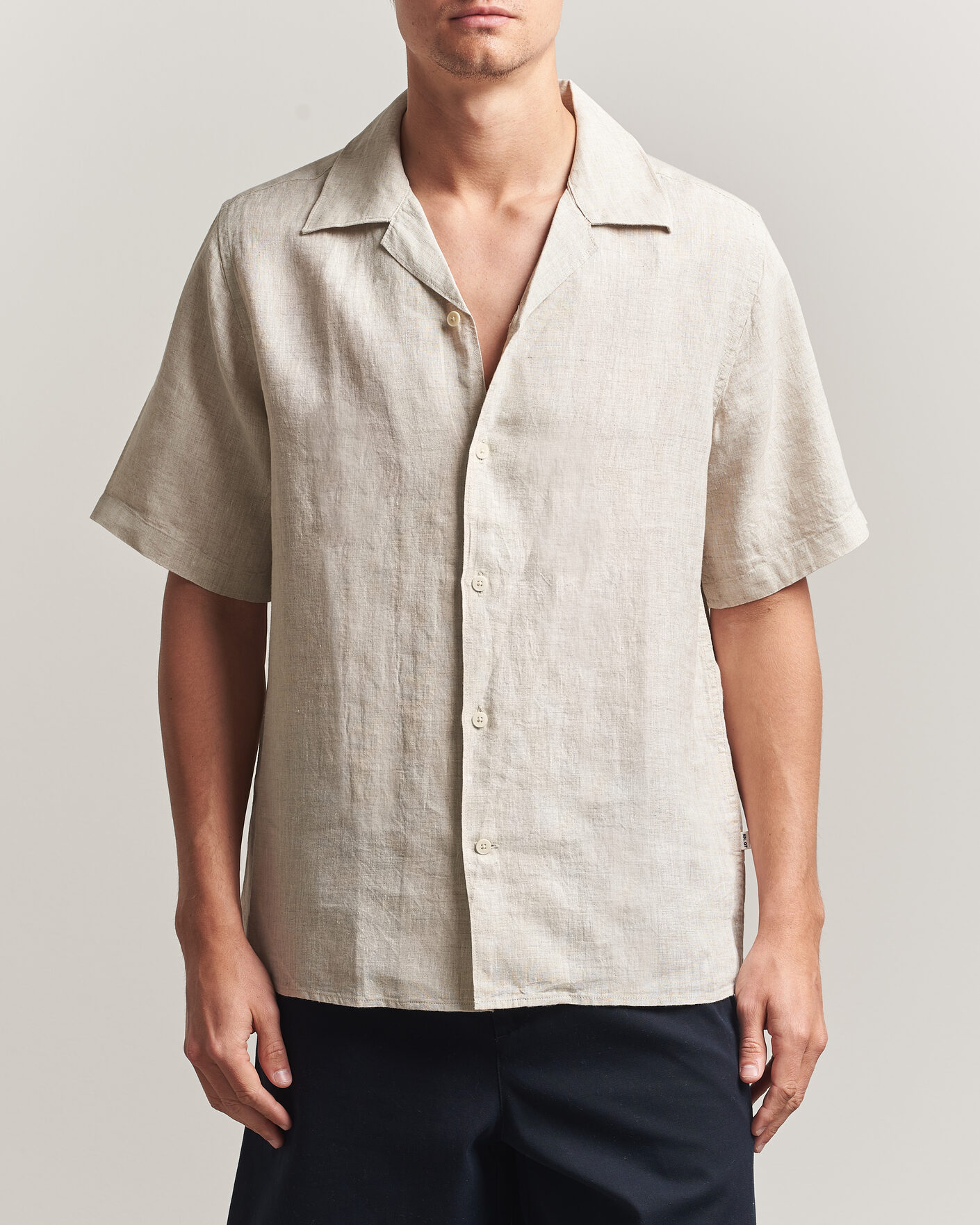 Hombres | Camisas | NN07 | Julio Linen Resort Shirt Oat