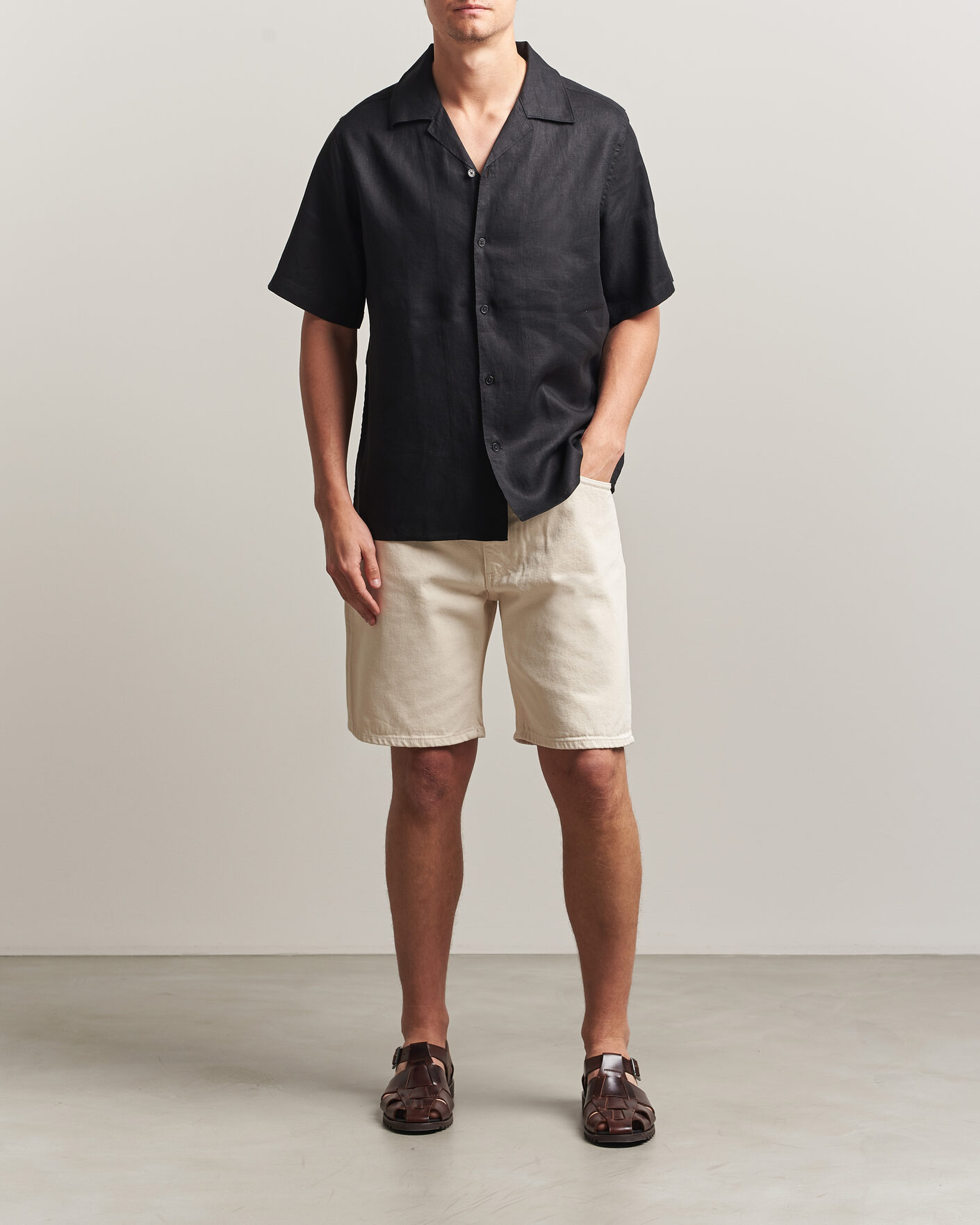 Hombres | Camisas | NN07 | Julio Linen Resort Shirt Black