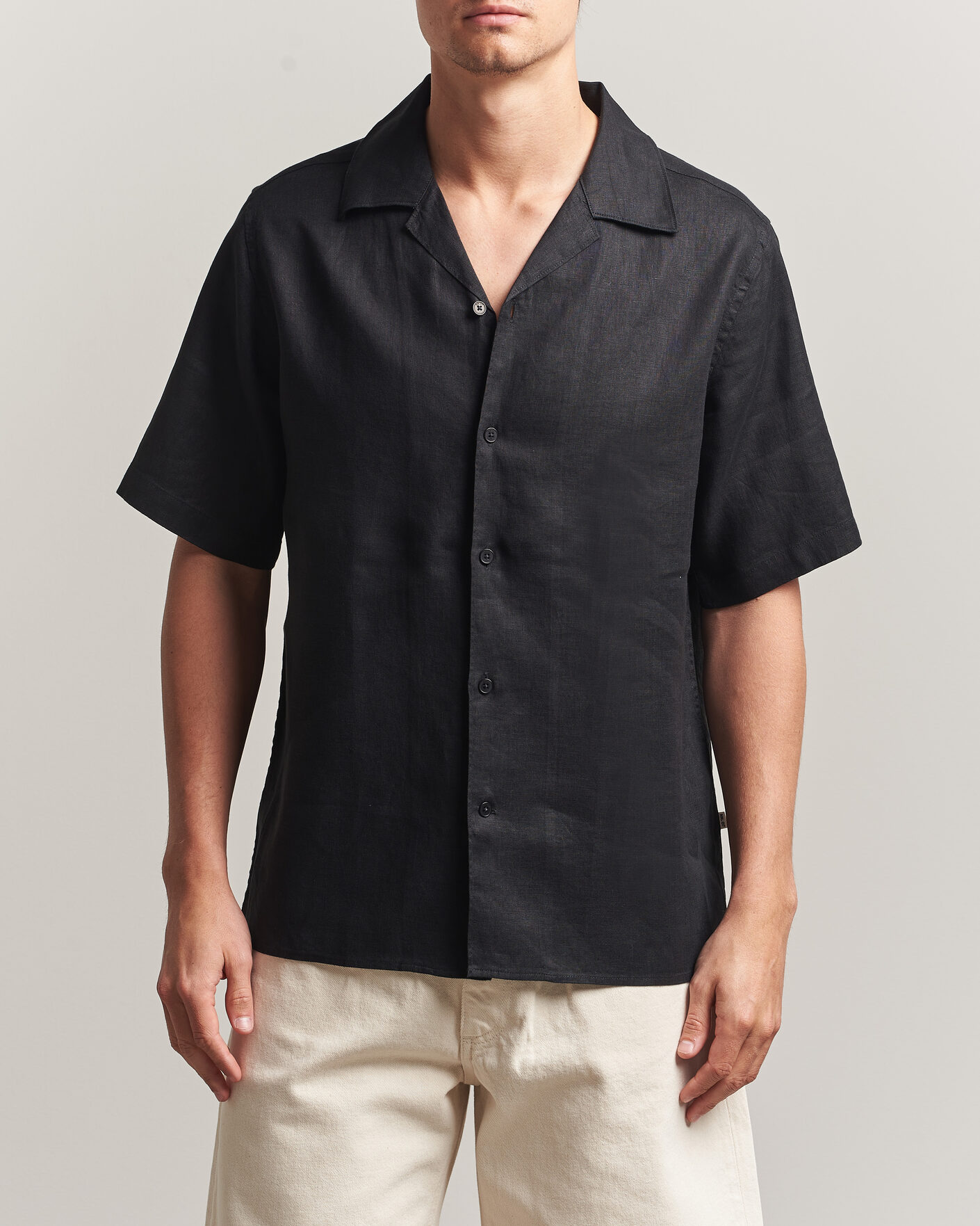 Hombres | Camisas | NN07 | Julio Linen Resort Shirt Black