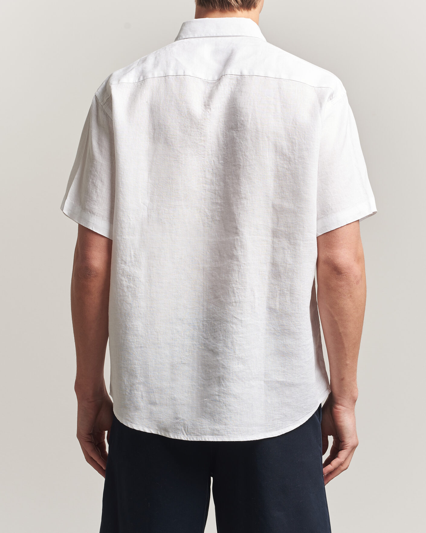 Hombres | Camisas | NN07 | Deon Linen Short Sleeve Shirt White