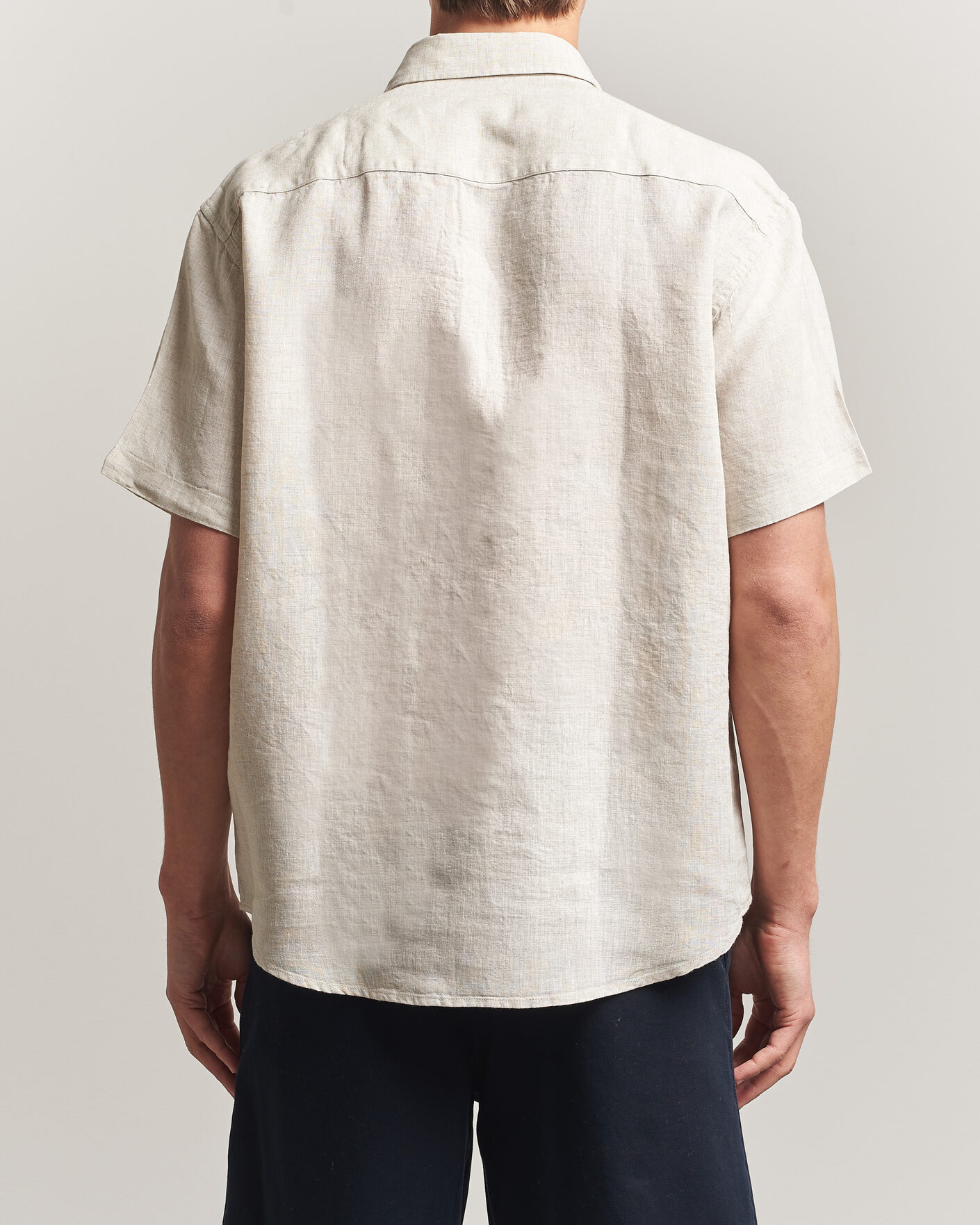 Hombres | Camisas | NN07 | Deon Linen Short Sleeve Shirt Oat