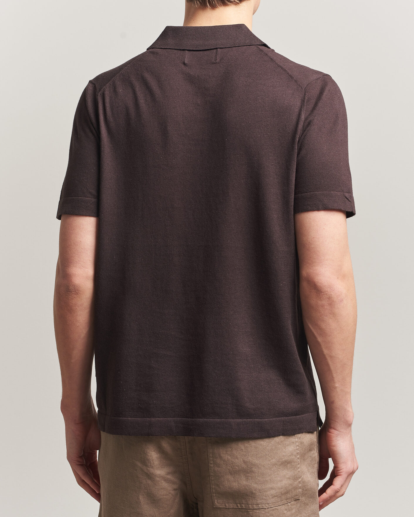Hombres | Polos | NN07 | Ryan Cotton/Linen Polo Dusky Port