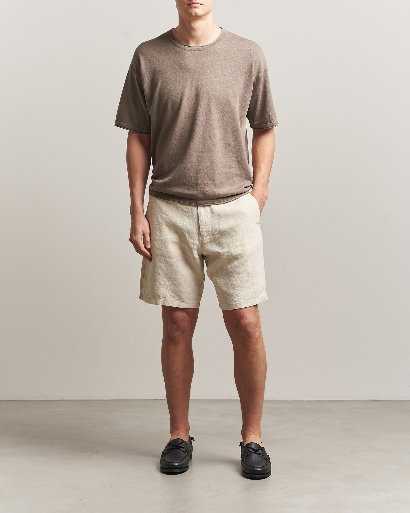 Hombres | Camisetas | NN07 | Ryan Cotton/Linen T-Shirt Clay Mirage