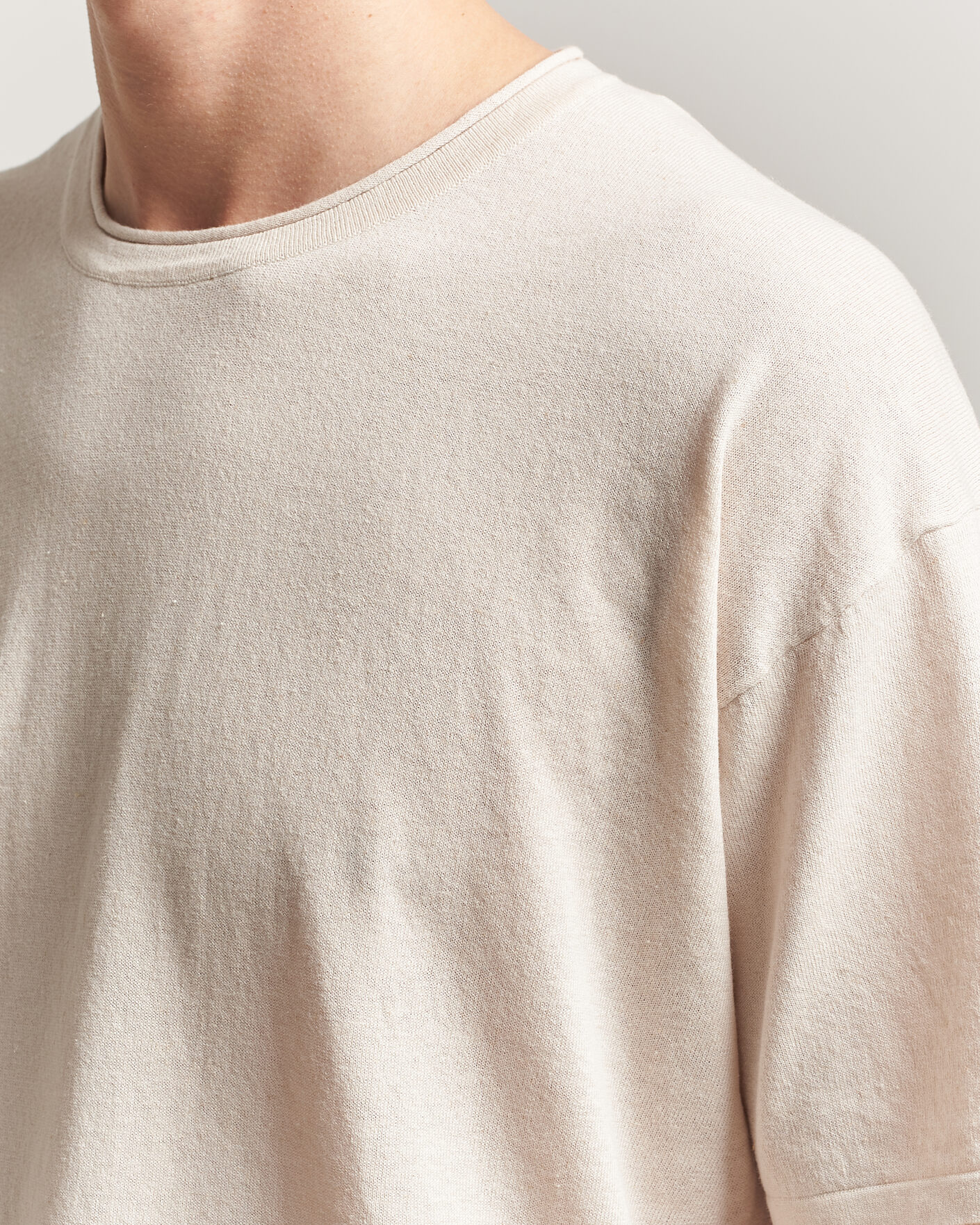 Hombres | Camisetas | NN07 | Ryan Cotton/Linen T-Shirt Oat