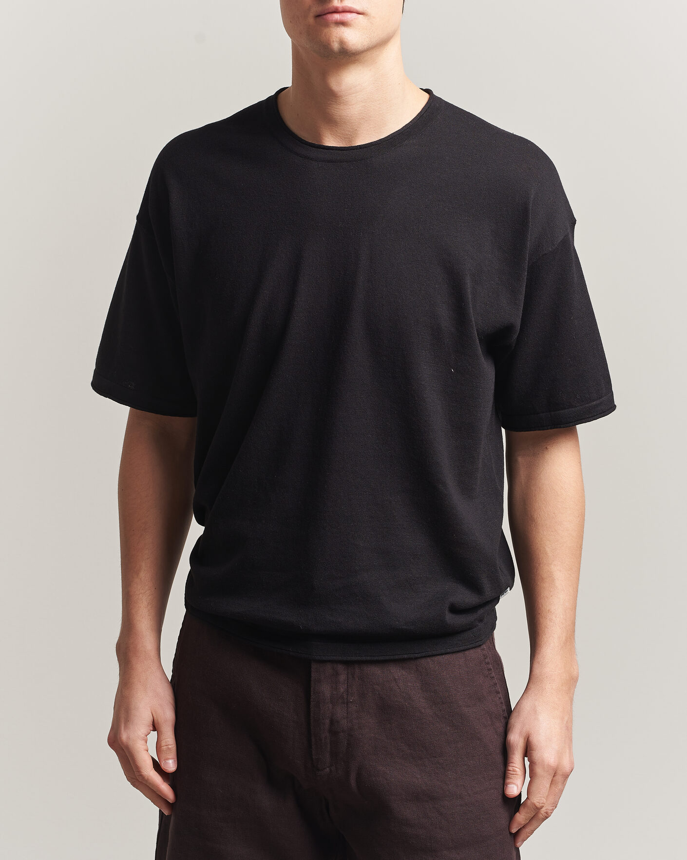 Hombres | Camisetas | NN07 | Ryan Cotton/Linen T-Shirt Black