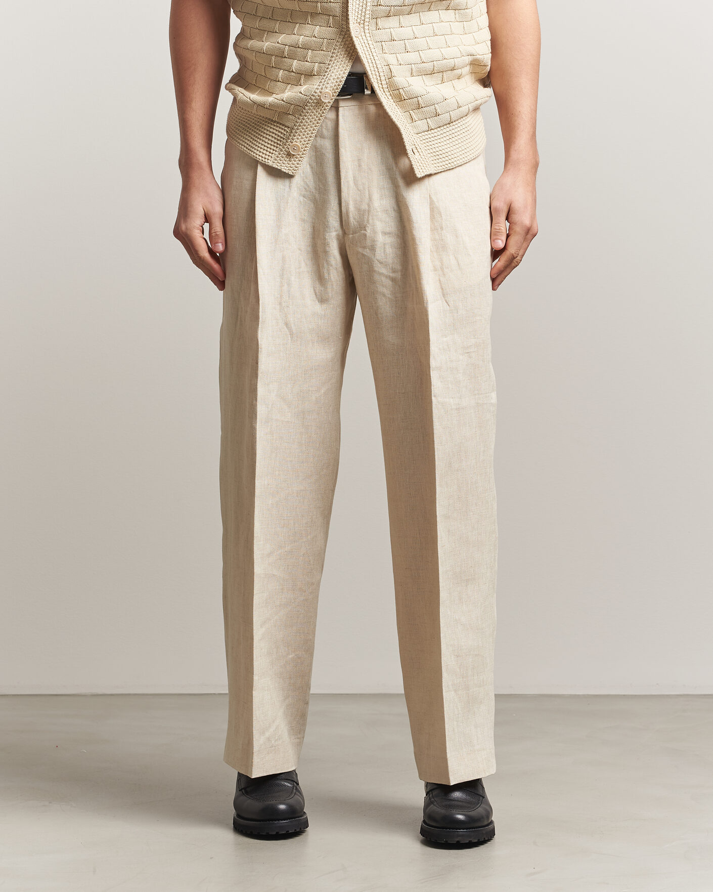 Hombres | Pantalones | NN07 | Kay Relaxed Fit Linen Trousers Oat