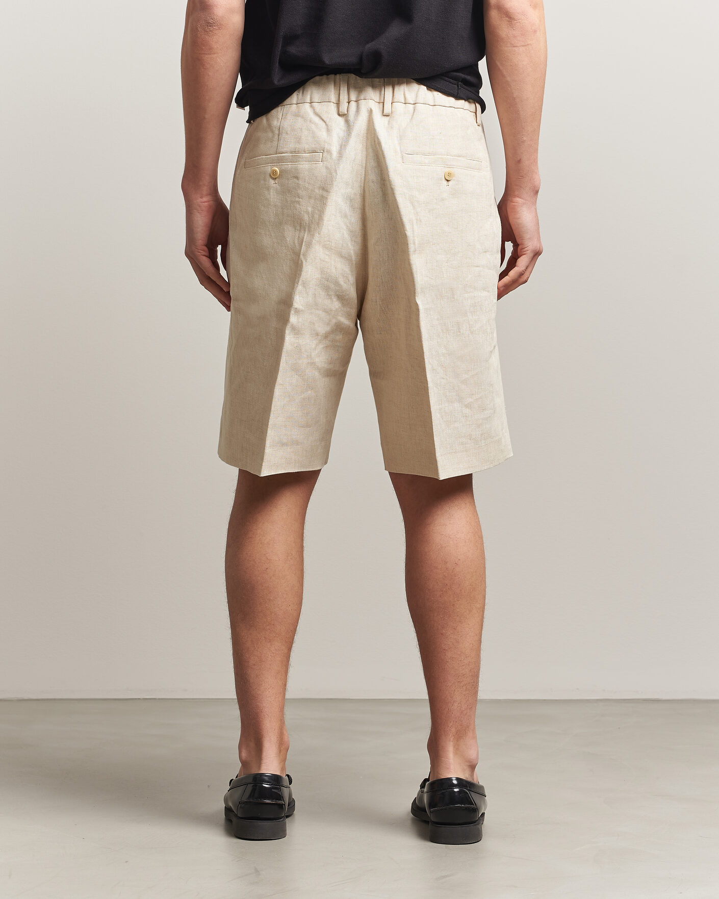 Hombres | Pantalones cortos | NN07 | Kay Relaxed Fit Linen Drawstring Shorts Oat