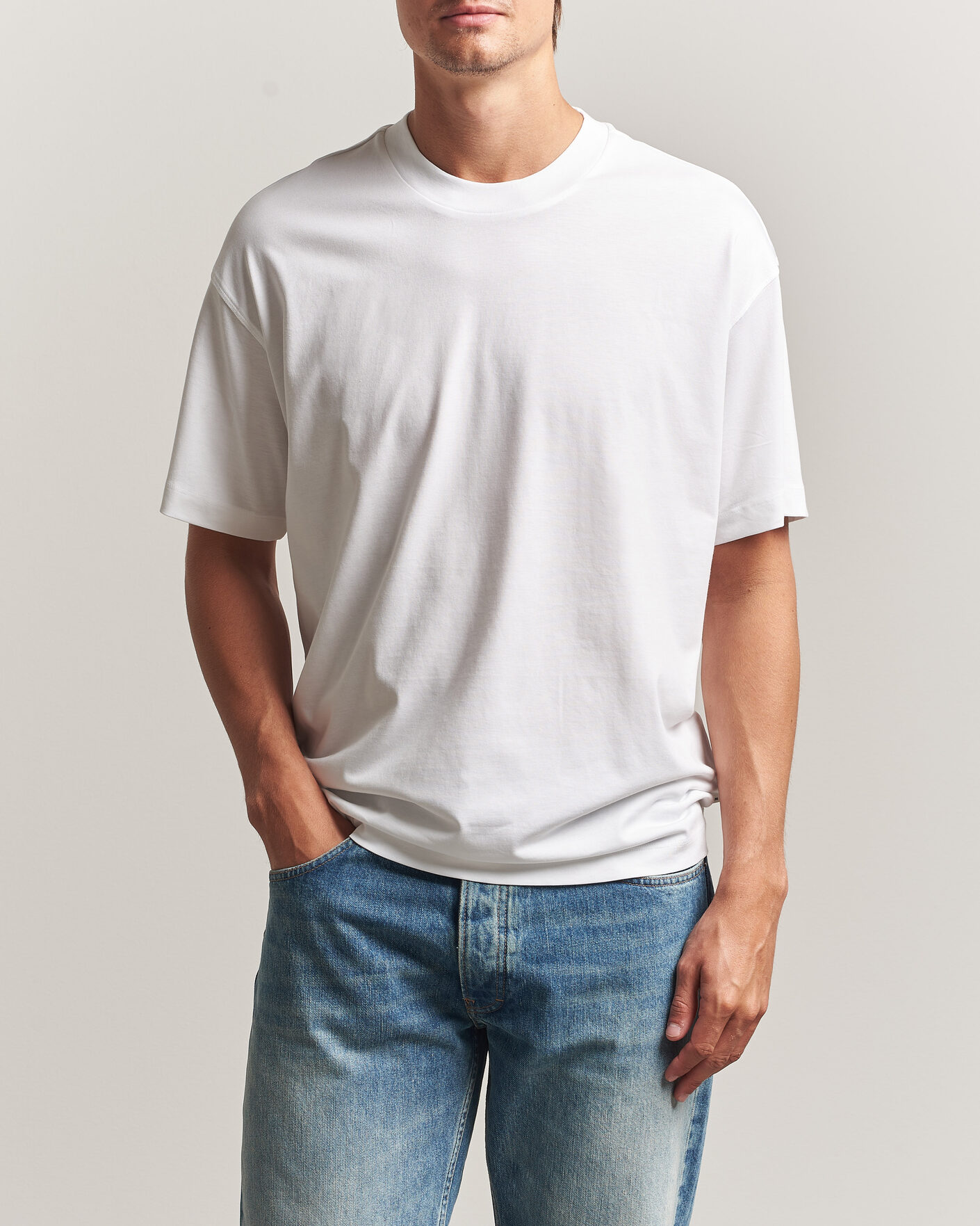 Hombres | Camisetas | NN07 | Lionel Suvin Cotton Crew Neck T-Shirt White