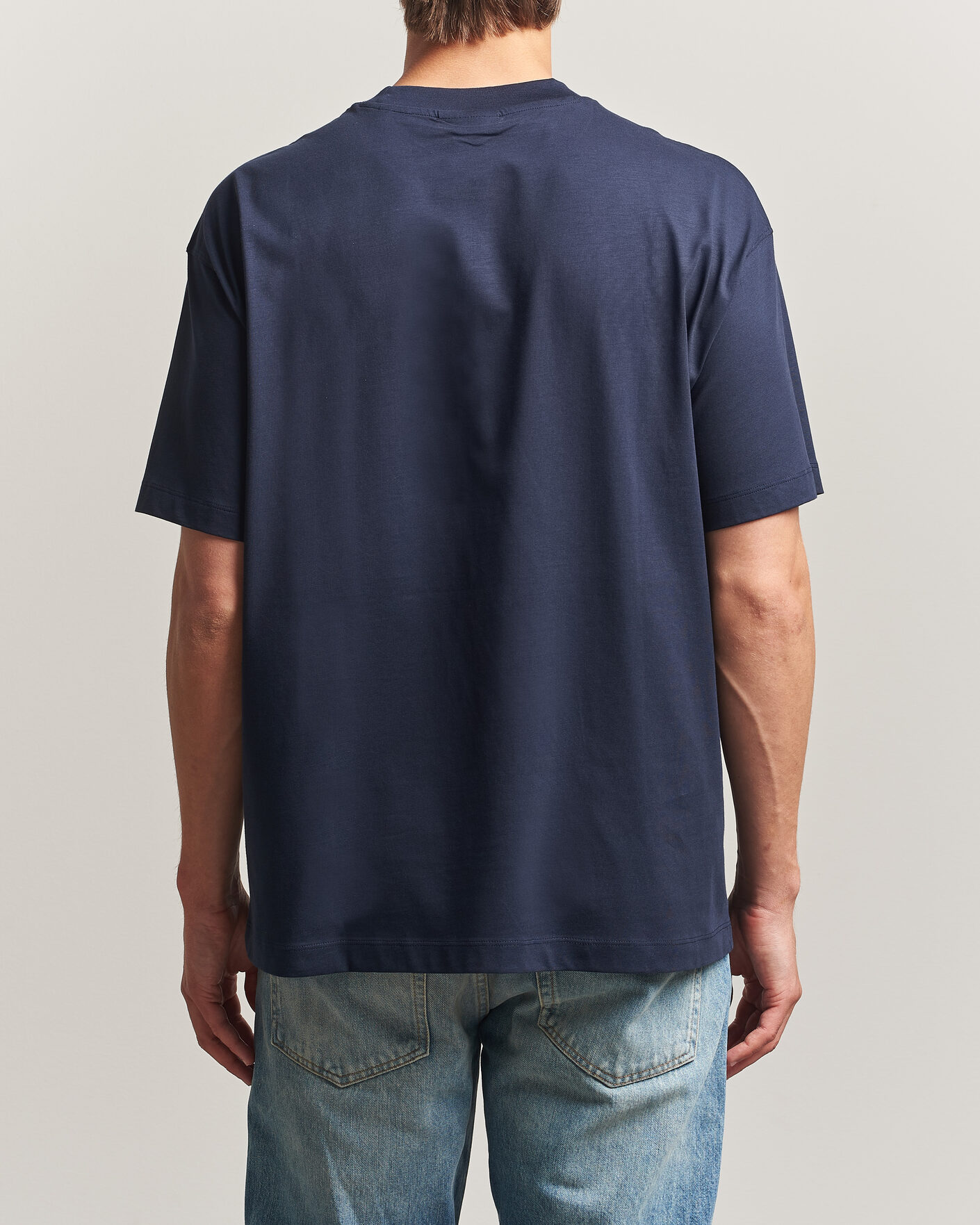 Hombres | Camisetas | NN07 | Lionel Suvin Cotton Crew Neck T-Shirt Navy Blue