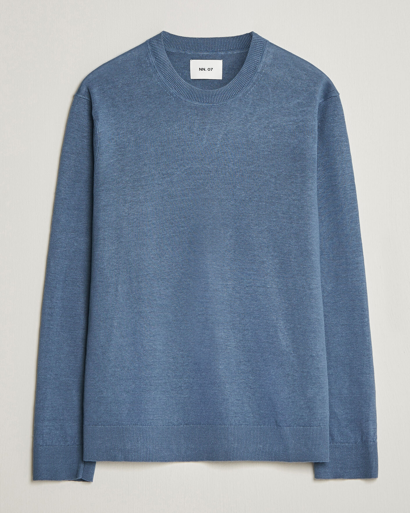 Hombres | Jerséis y prendas de punto | NN07 | Ted Linen Knitted Sweater Stone Blue