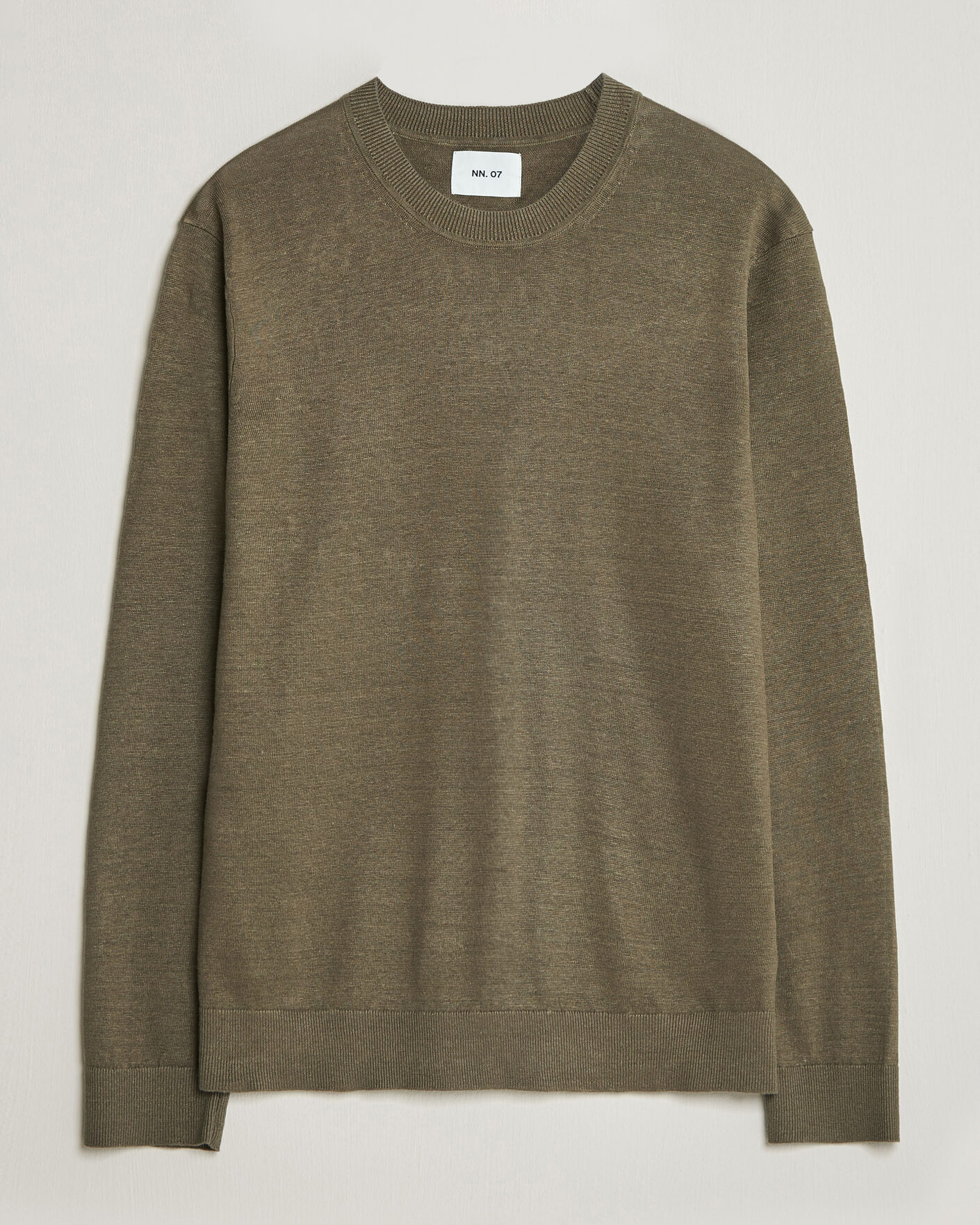 Hombres | Jerséis y prendas de punto | NN07 | Ted Linen Knitted Sweater Capers Green