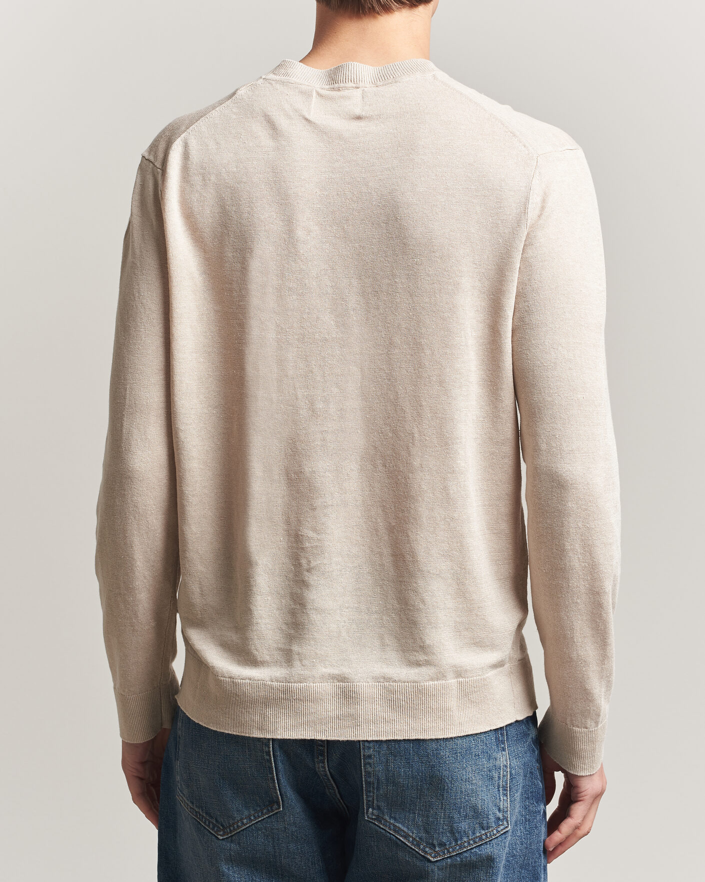 Hombres | Jerséis y prendas de punto | NN07 | Ted Linen Knitted Sweater Oat