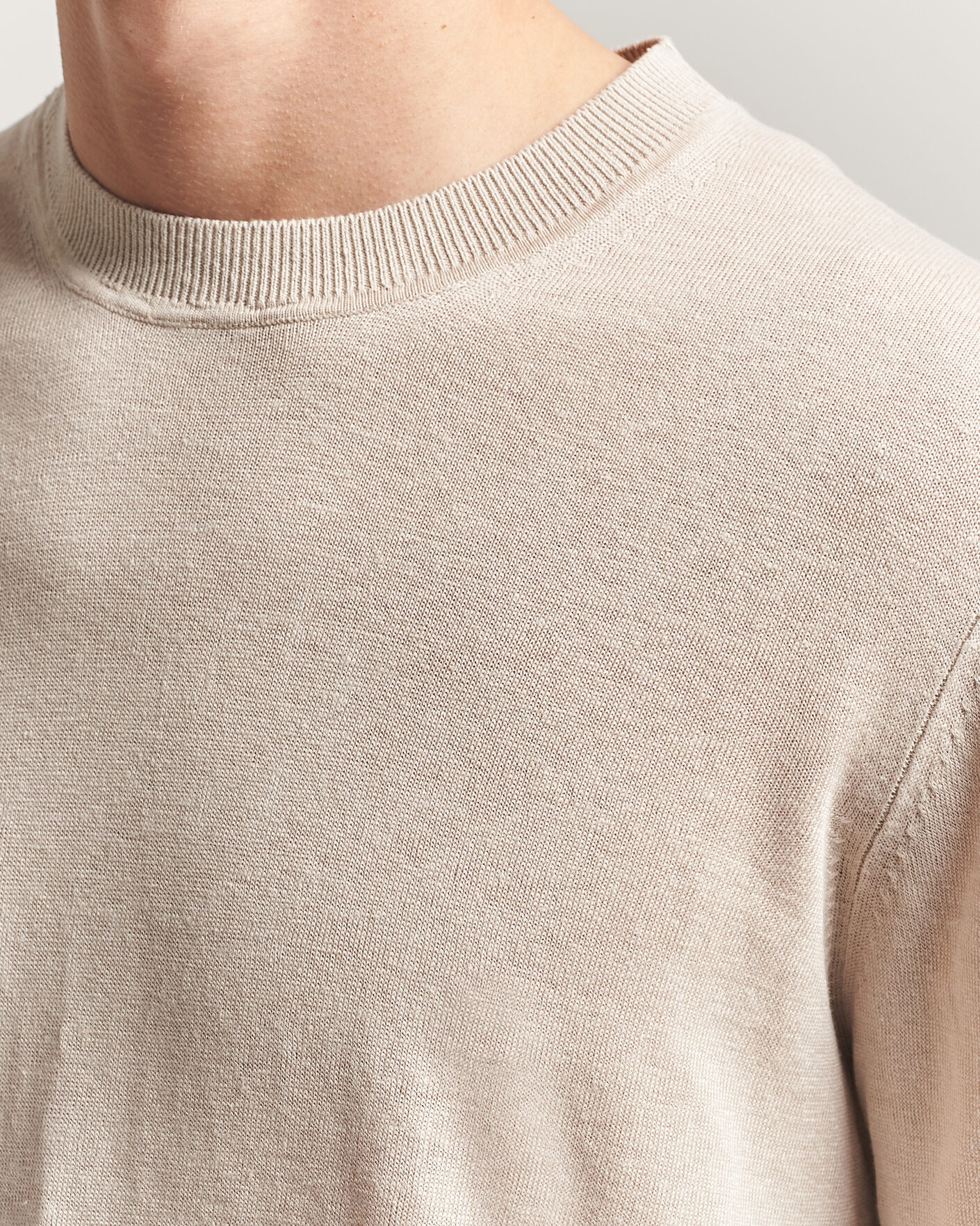 Hombres | Jerséis y prendas de punto | NN07 | Ted Linen Knitted Sweater Oat
