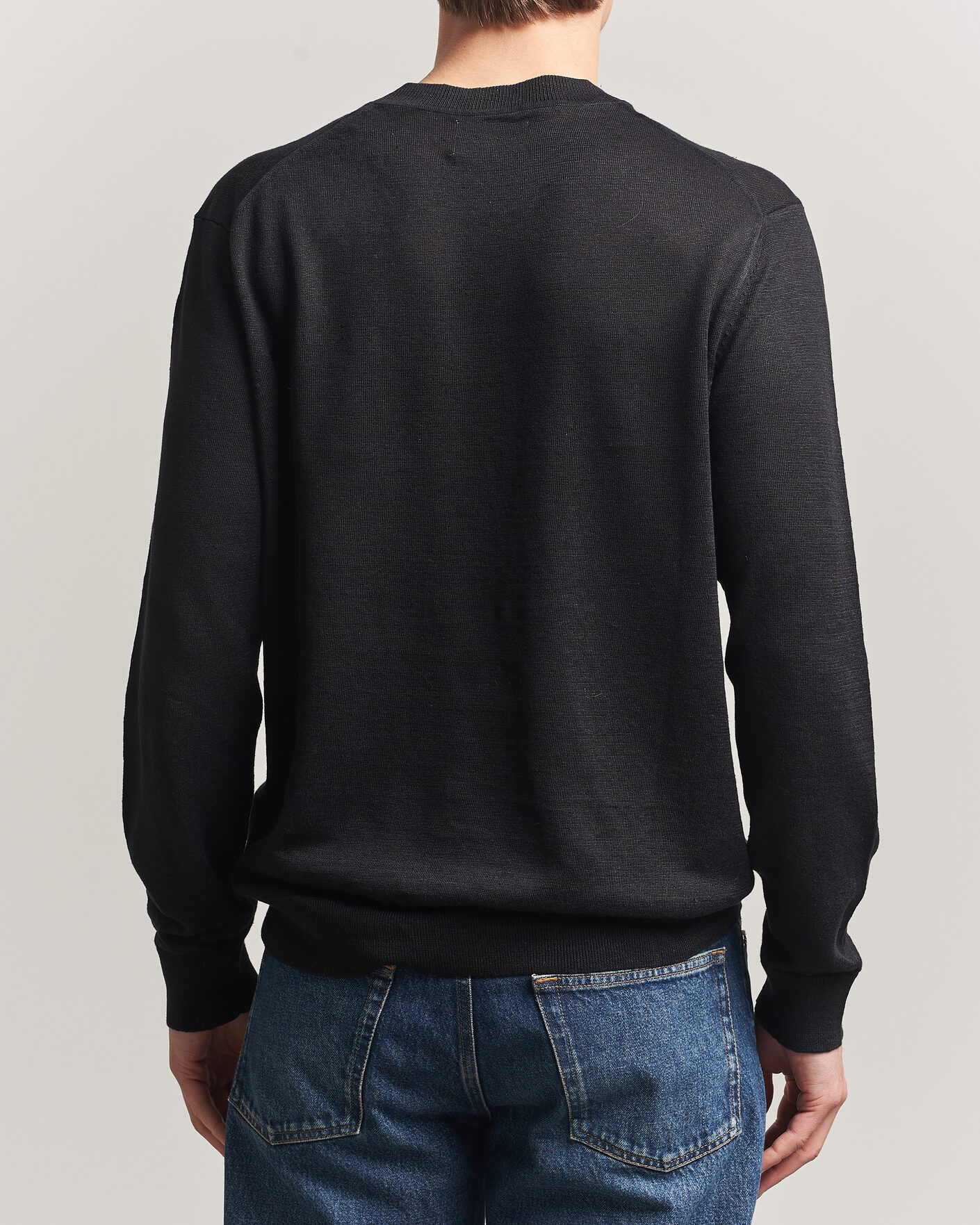 Hombres | Jerséis y prendas de punto | NN07 | Ted Linen Knitted Sweater Black
