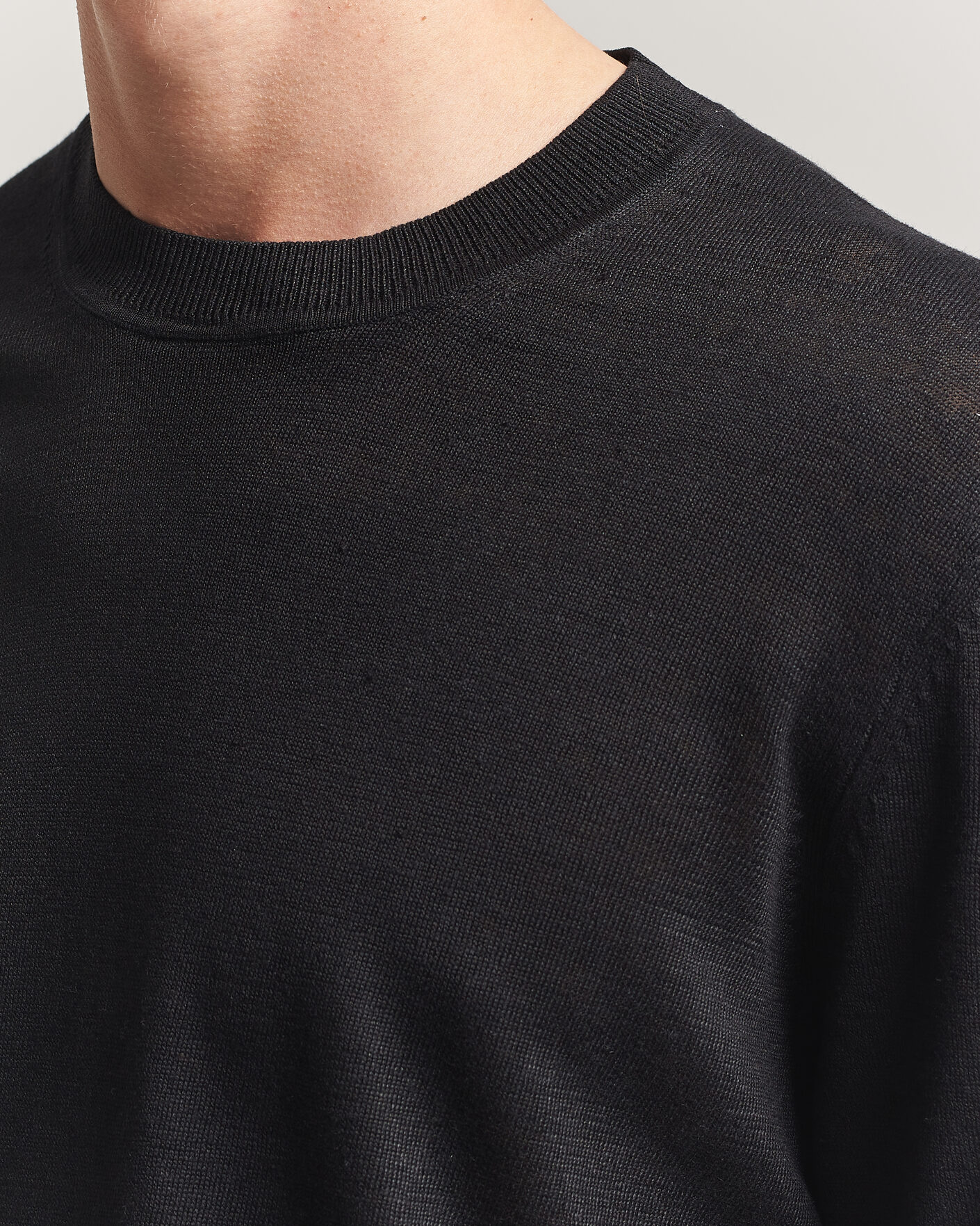 Hombres | Jerséis y prendas de punto | NN07 | Ted Linen Knitted Sweater Black