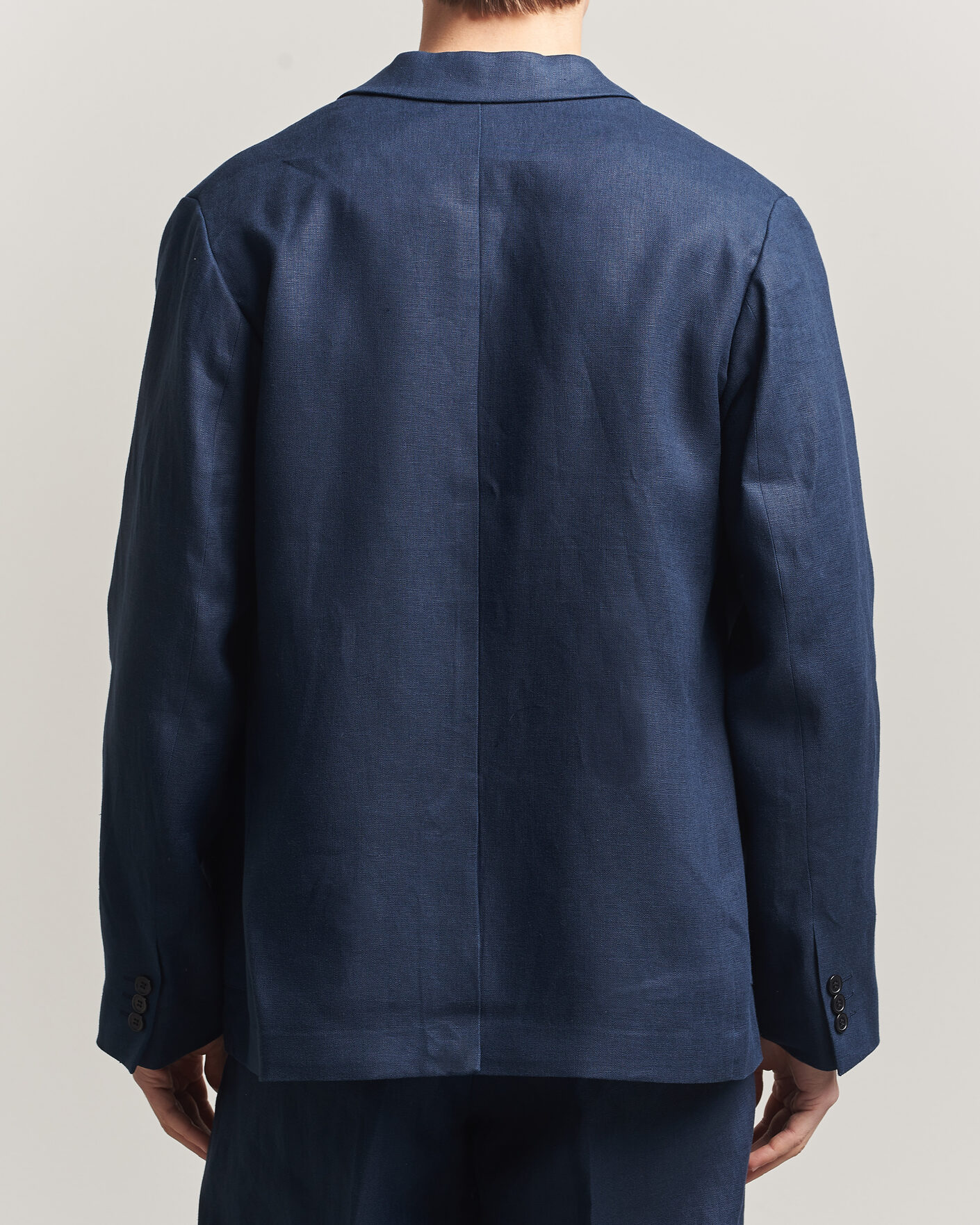 Hombres | Blazers | NN07 | Jordin Linen Double Breasted Blazer Navy Blue