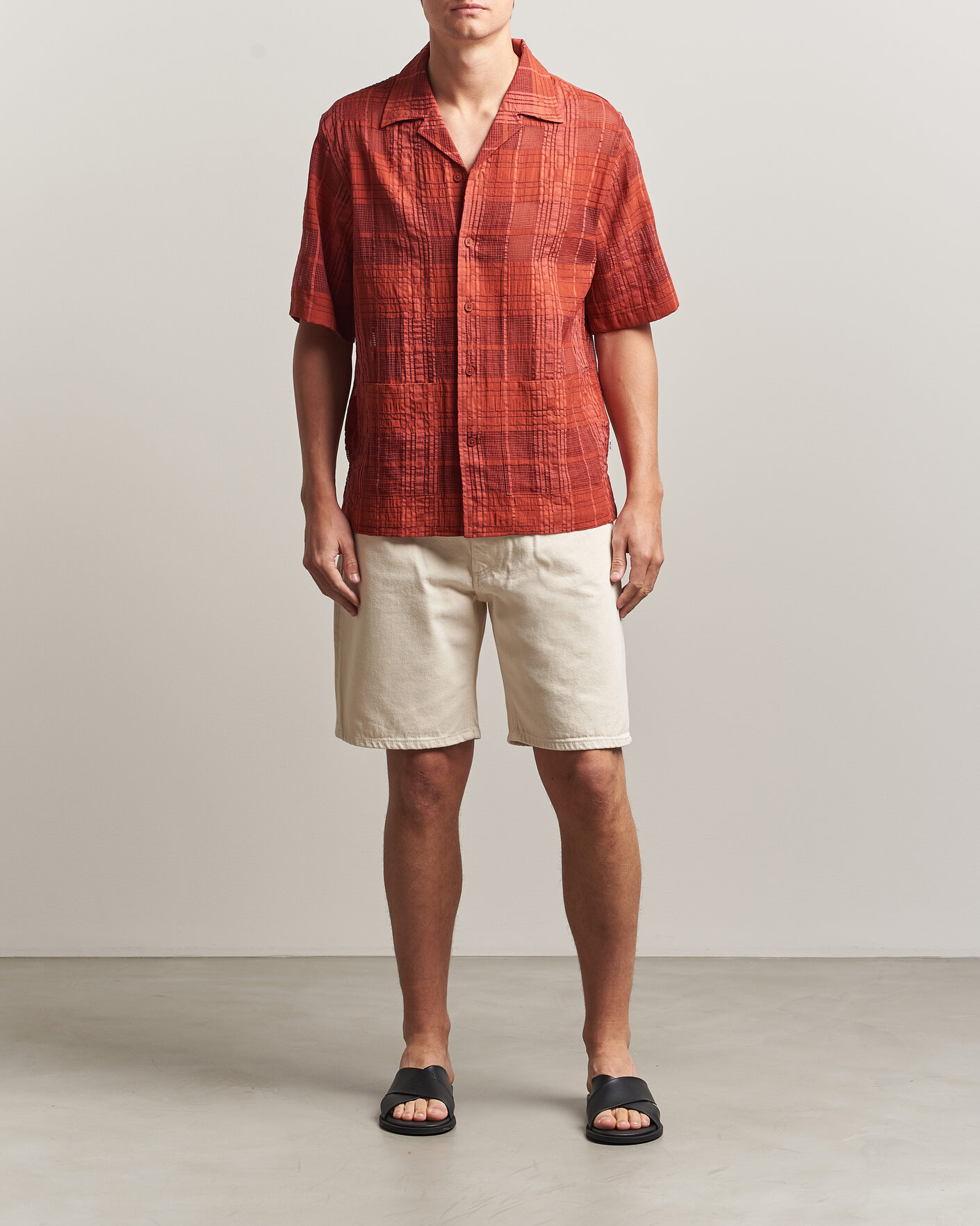 Hombres | Camisas | NN07 | Ben Short Sleeve Shirt Sienna Heat
