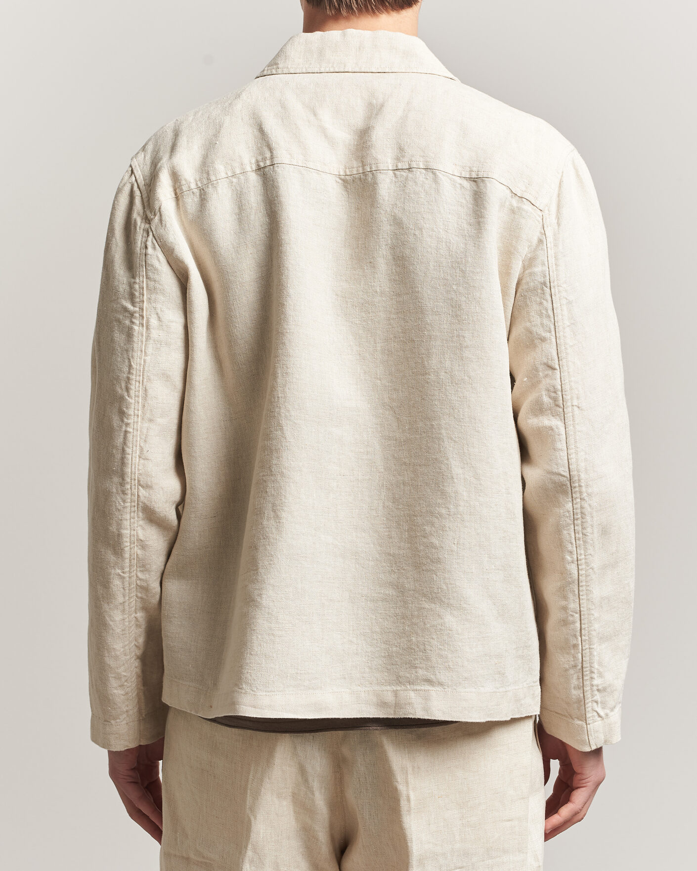 Hombres | Camisas | NN07 | Morgan Linen Overshirt Oat