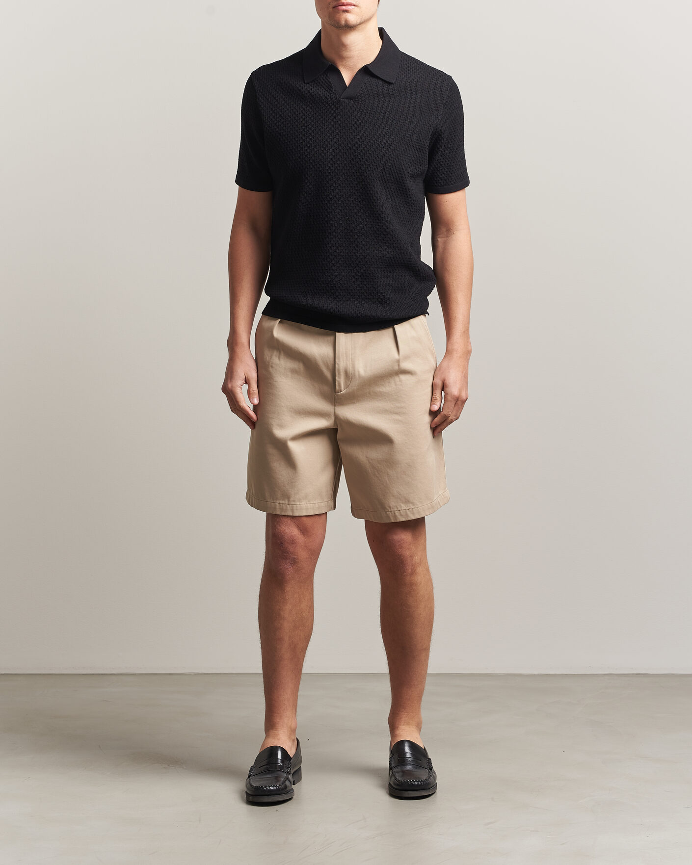 Hombres | Polos | NN07 | Paul Knitted Polo Black