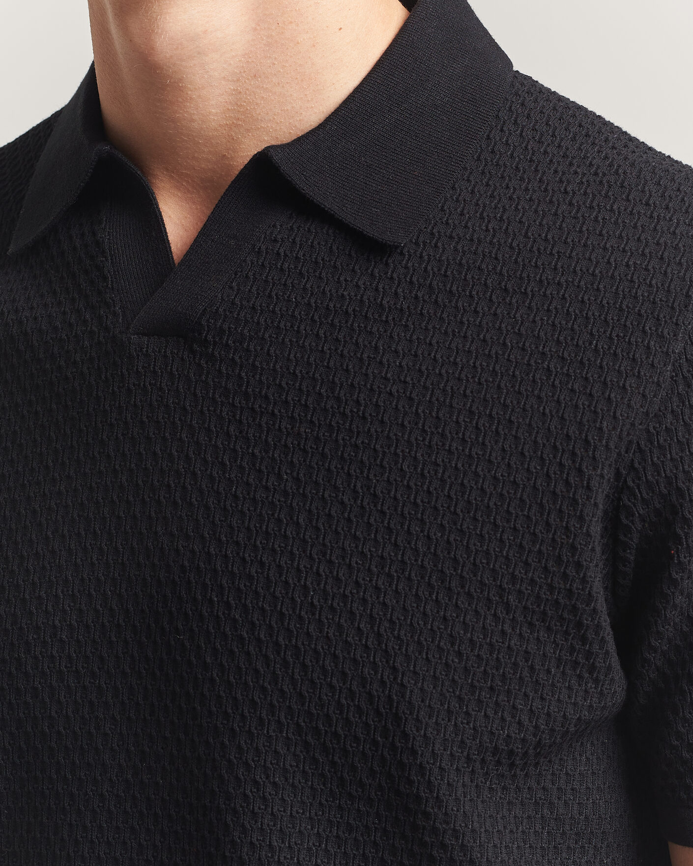 Hombres | Polos | NN07 | Paul Knitted Polo Black