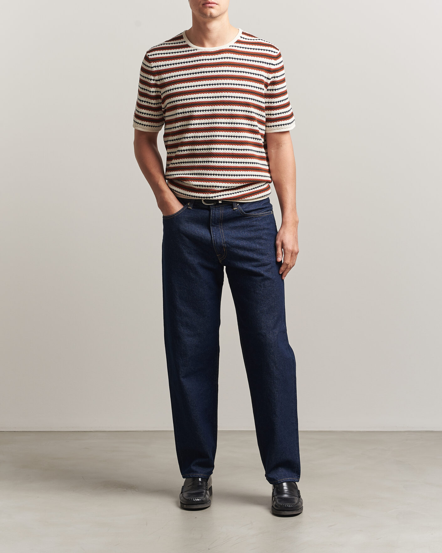 Hombres | Camisetas | NN07 | Bari Knitted Striped T-Shirt Multi