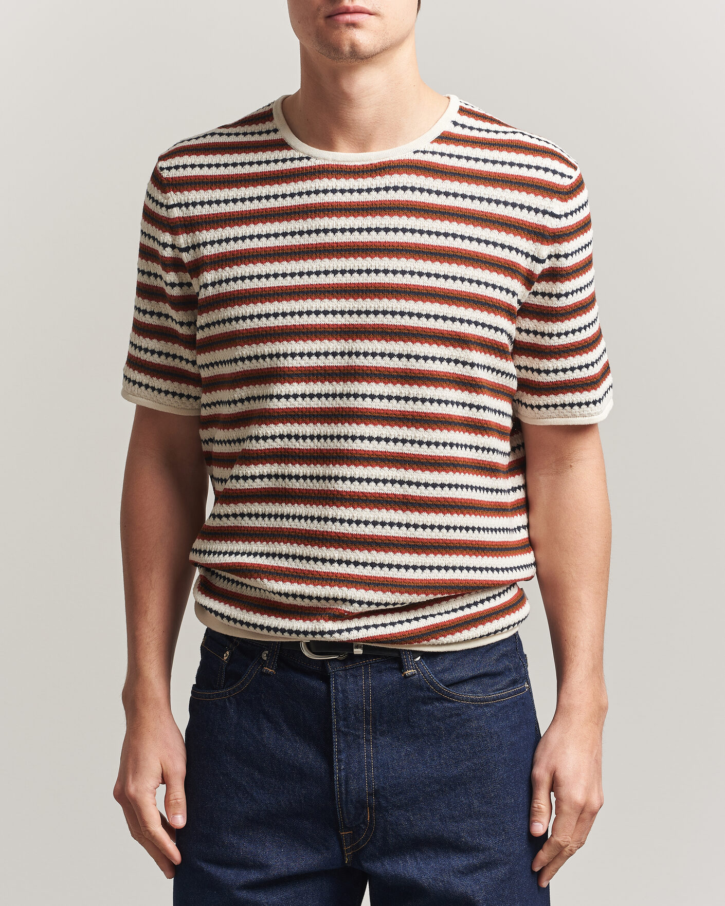 Hombres | Camisetas | NN07 | Bari Knitted Striped T-Shirt Multi