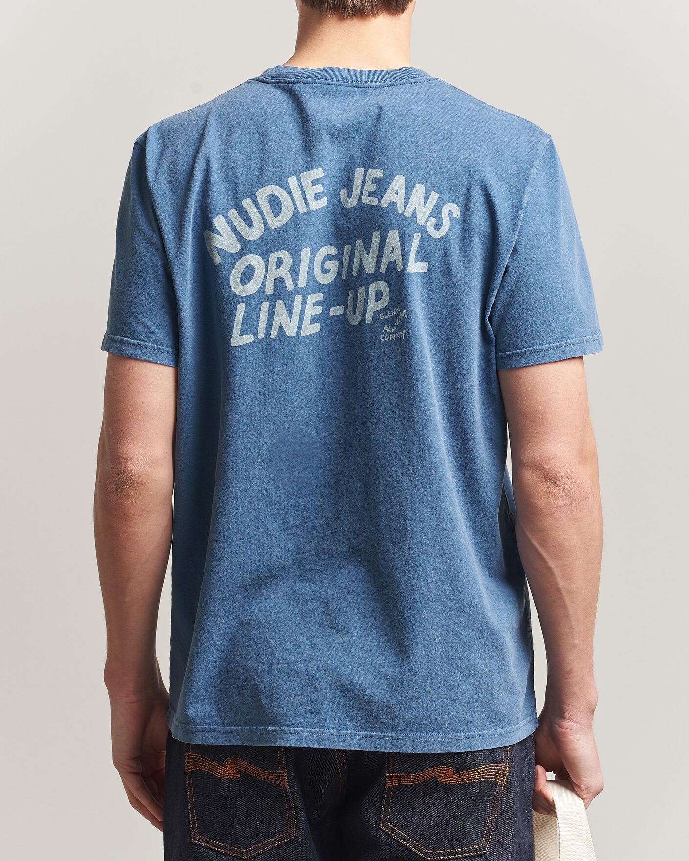 Hombres | Camisetas | Nudie Jeans | Roy OG Line-Up T-Shirt French Blue