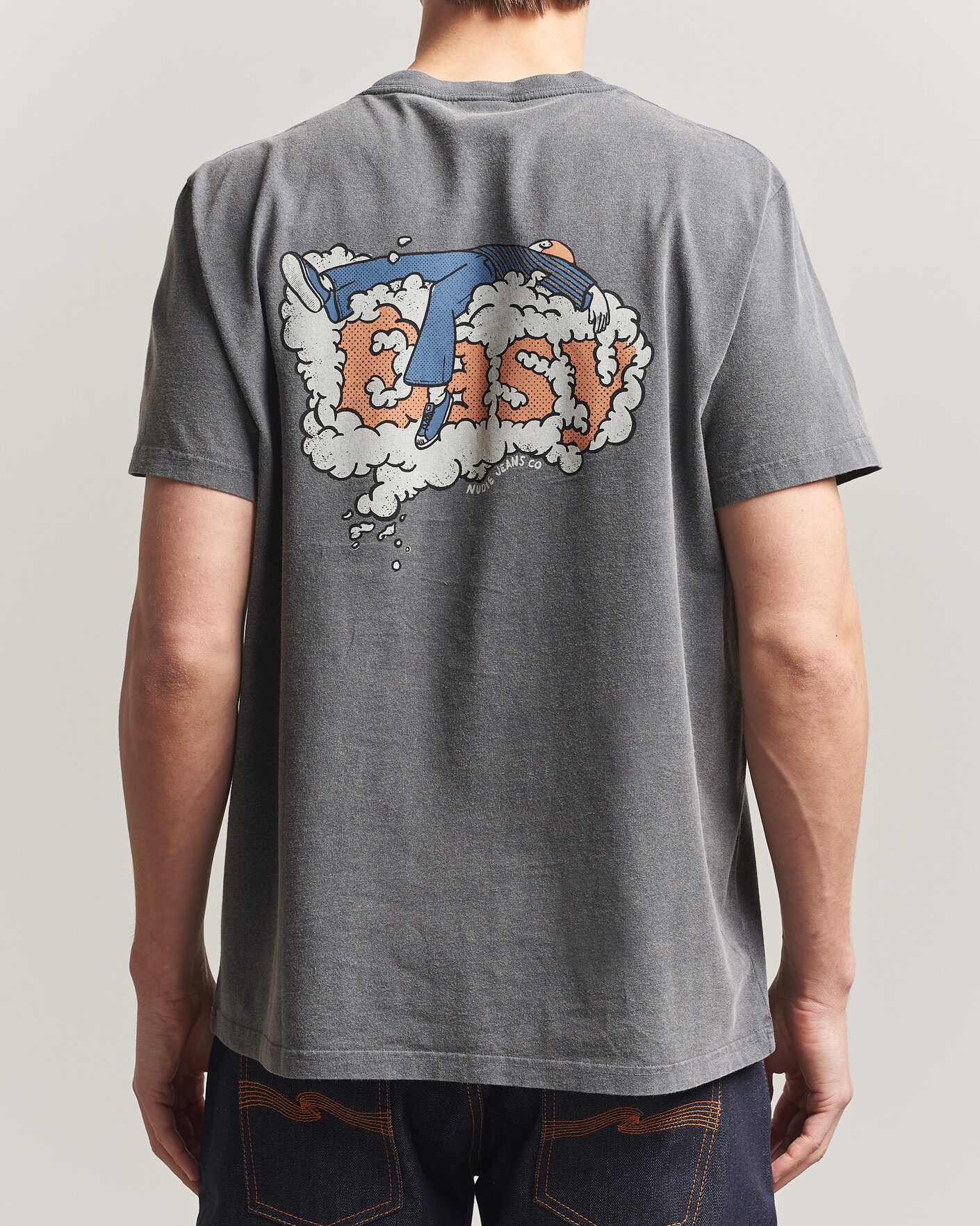 Hombres | Camisetas | Nudie Jeans | Roy Easy Cloud T-Shirt Antracite