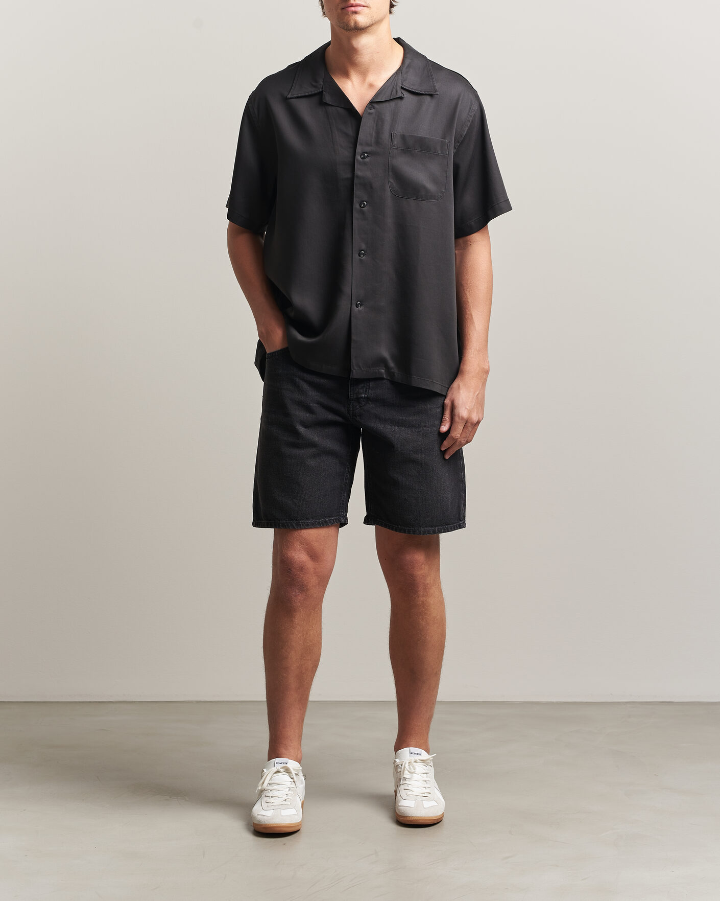 Hombres | Pantalones cortos | Nudie Jeans | Seth Denim Shorts Dune Black