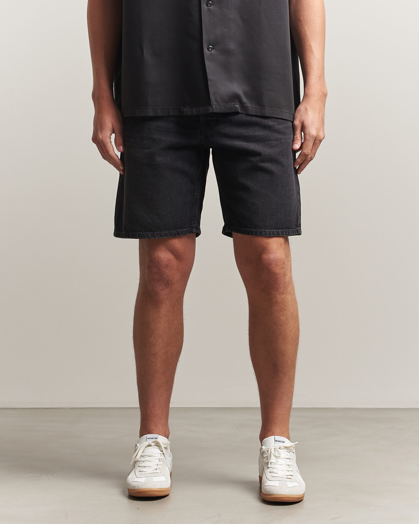 Hombres | Pantalones cortos | Nudie Jeans | Seth Denim Shorts Dune Black