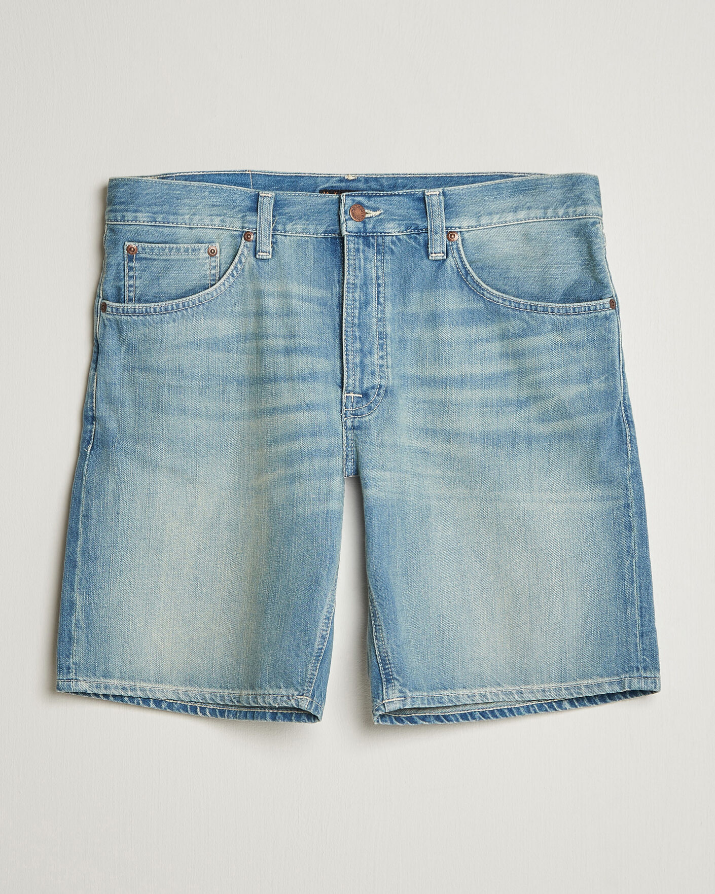 Hombres | Pantalones cortos | Nudie Jeans | Seth Denim Shorts Drift Wood Light Blue
