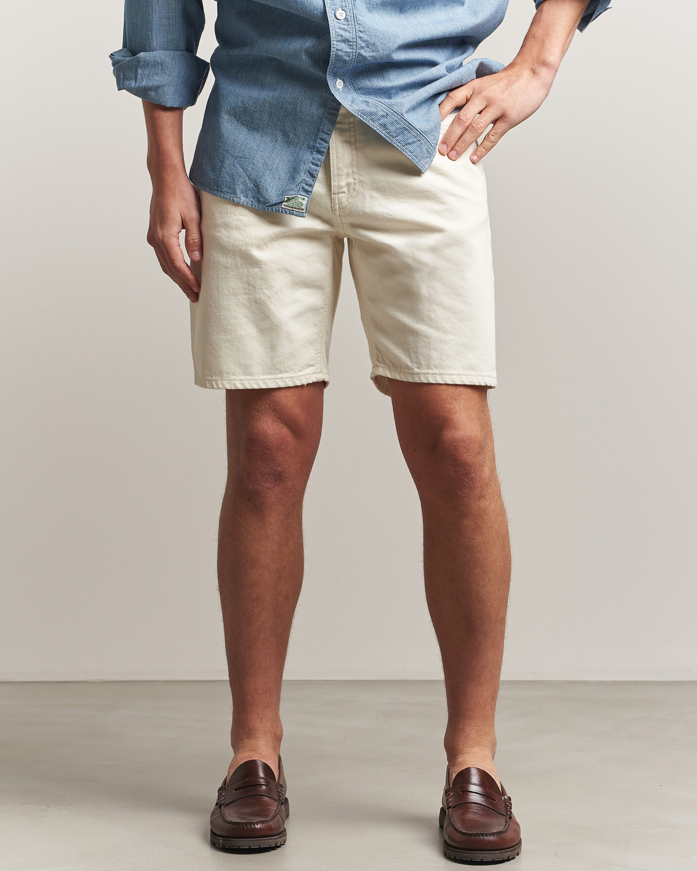 Hombres | Pantalones cortos | Nudie Jeans | Seth Denim Shorts Everivory