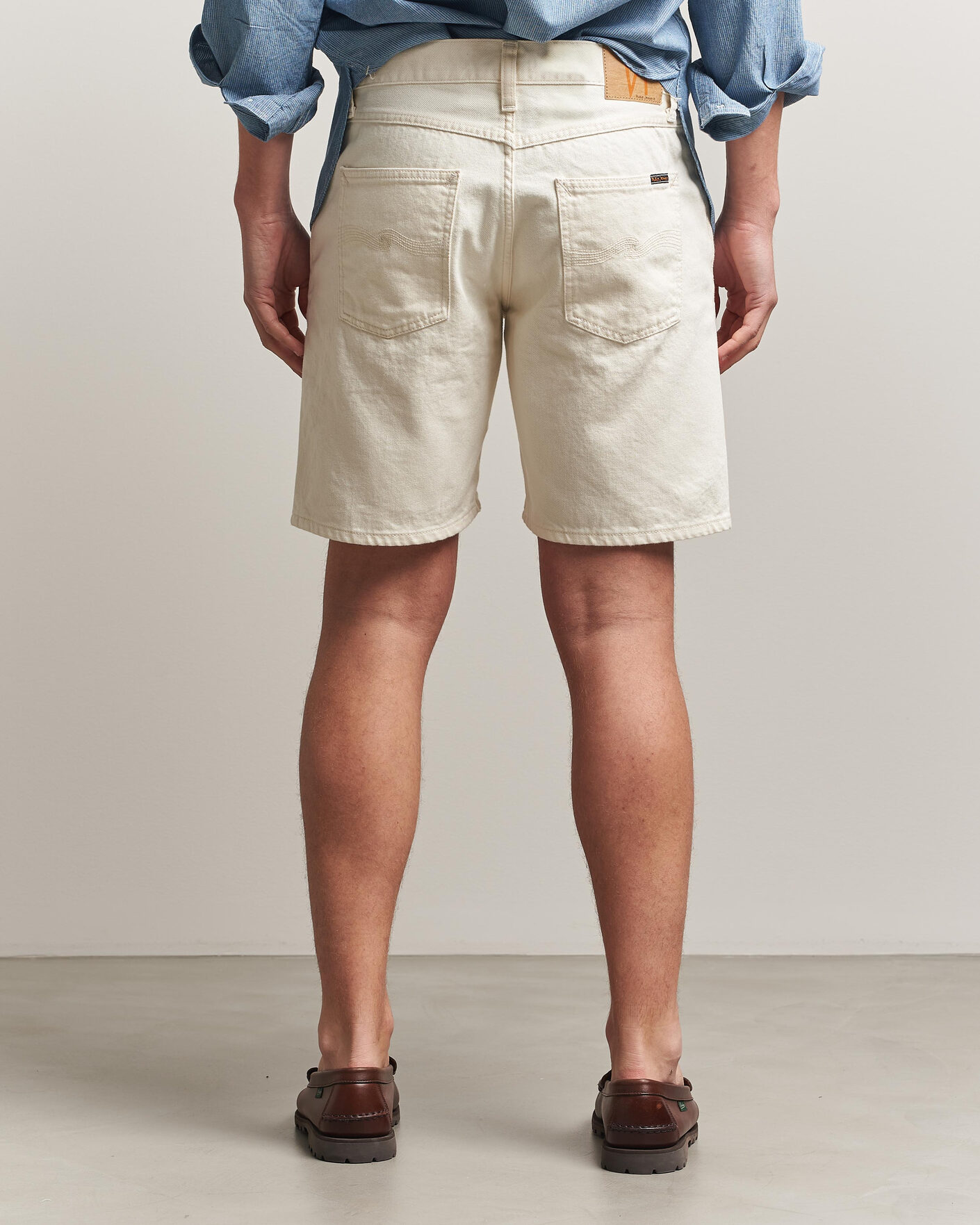 Hombres | Pantalones cortos | Nudie Jeans | Seth Denim Shorts Everivory