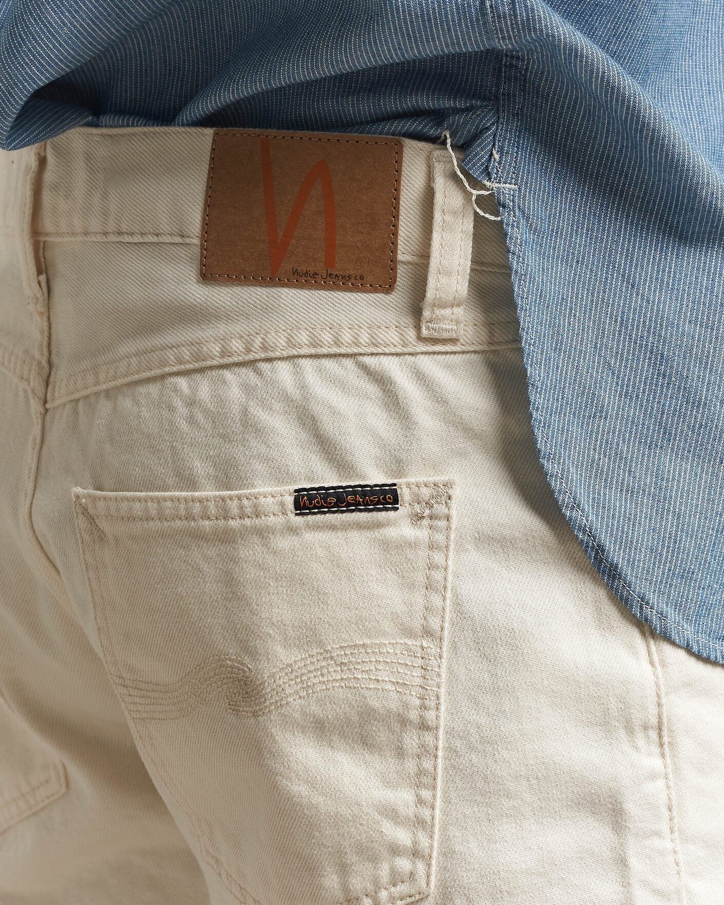 Hombres | Pantalones cortos | Nudie Jeans | Seth Denim Shorts Everivory