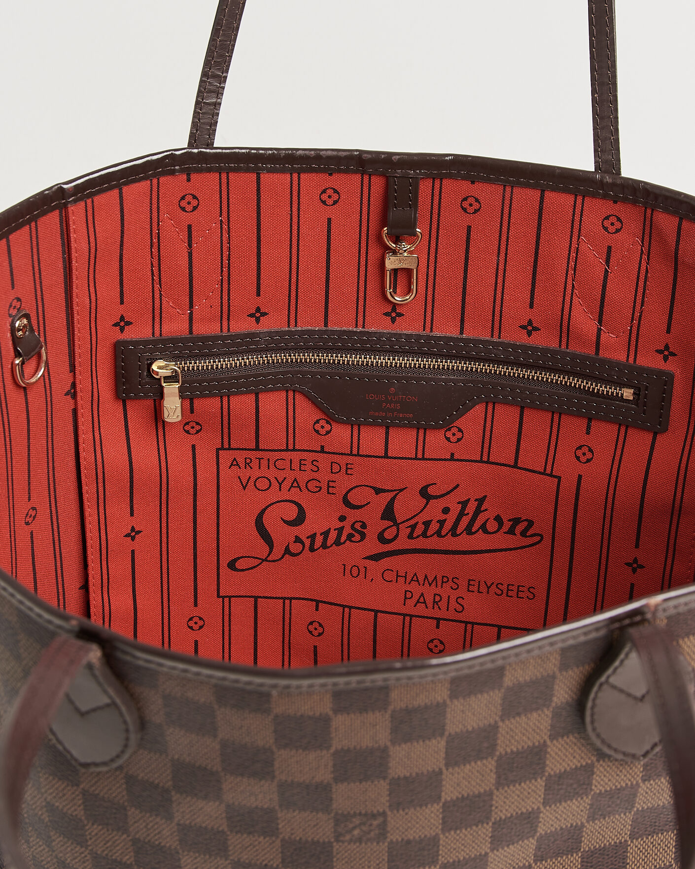 Hombres | Pre-Owned & Vintage Bags | Louis Vuitton Pre-Owned | Neverfull MM Damier Ebene