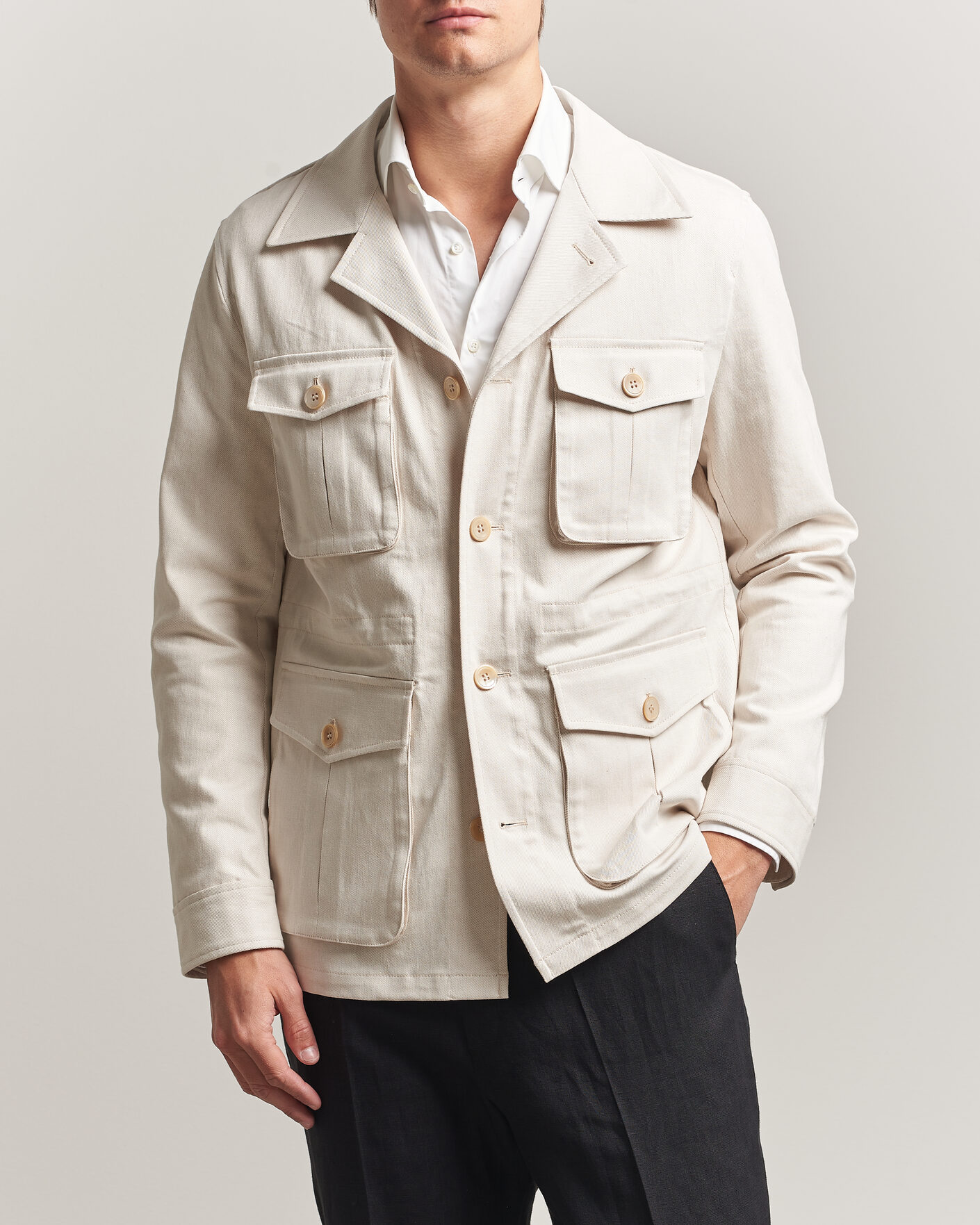 Hombres | Abrigos y chaquetas | Oscar Jacobson | Sirolo Shirt Jacket Off White