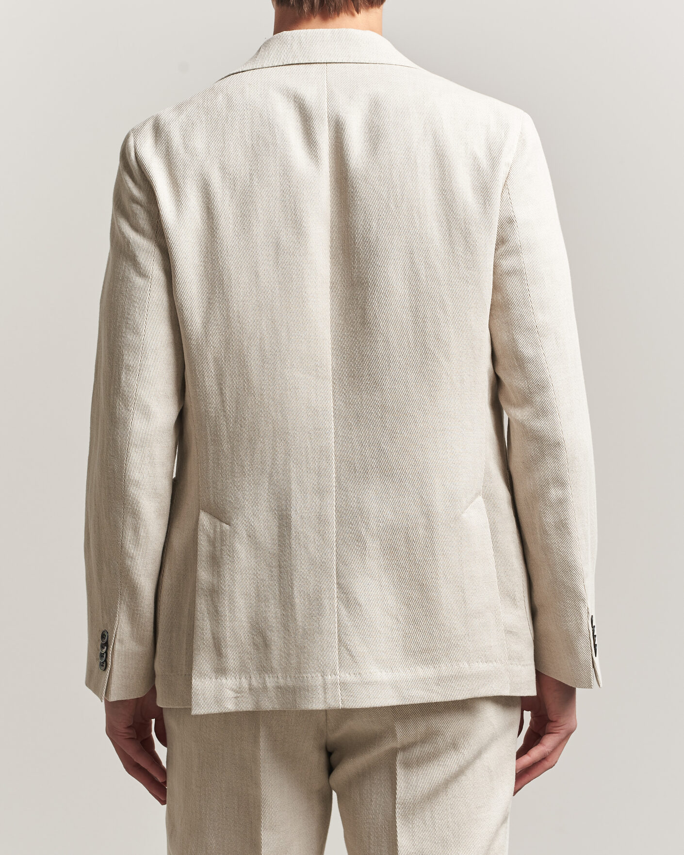 Hombres | Blazers | Oscar Jacobson | Ferry Patch Cotton/Linen Blazer Off White