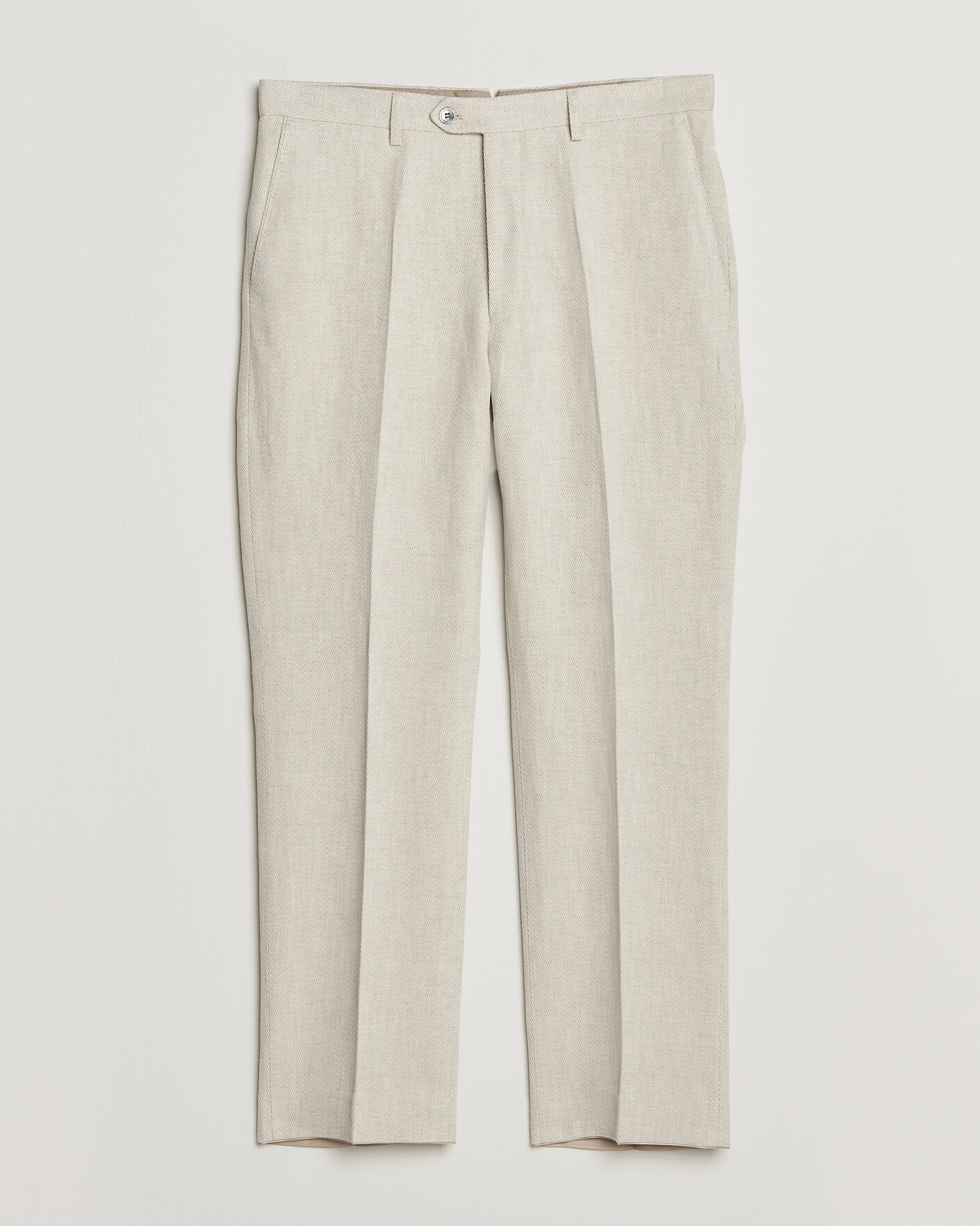 Hombres | Pantalones | Oscar Jacobson | Dell Cotton/Linen Trousers Off White