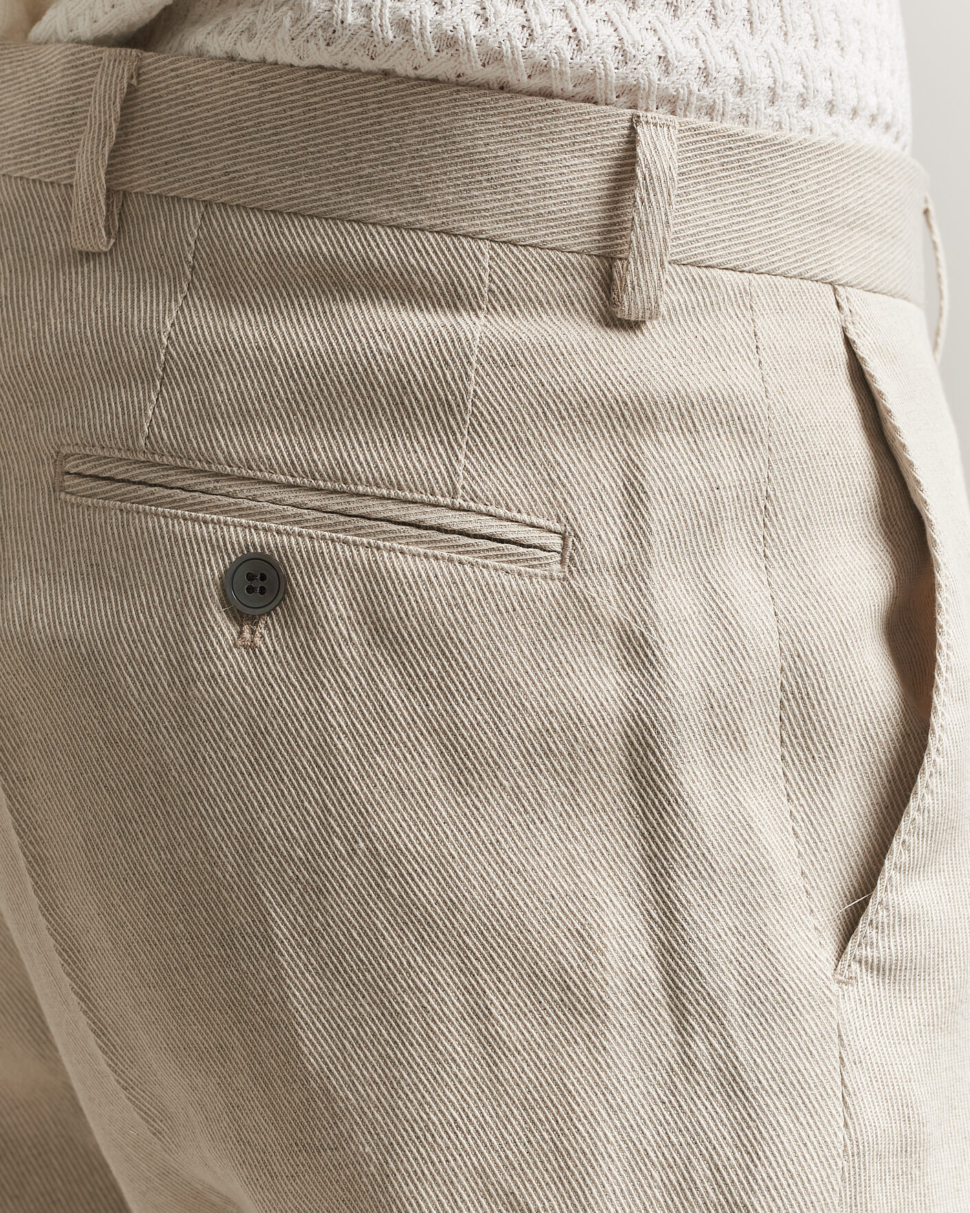 Hombres | Pantalones | Oscar Jacobson | Dell Cotton/Linen Trousers Off White