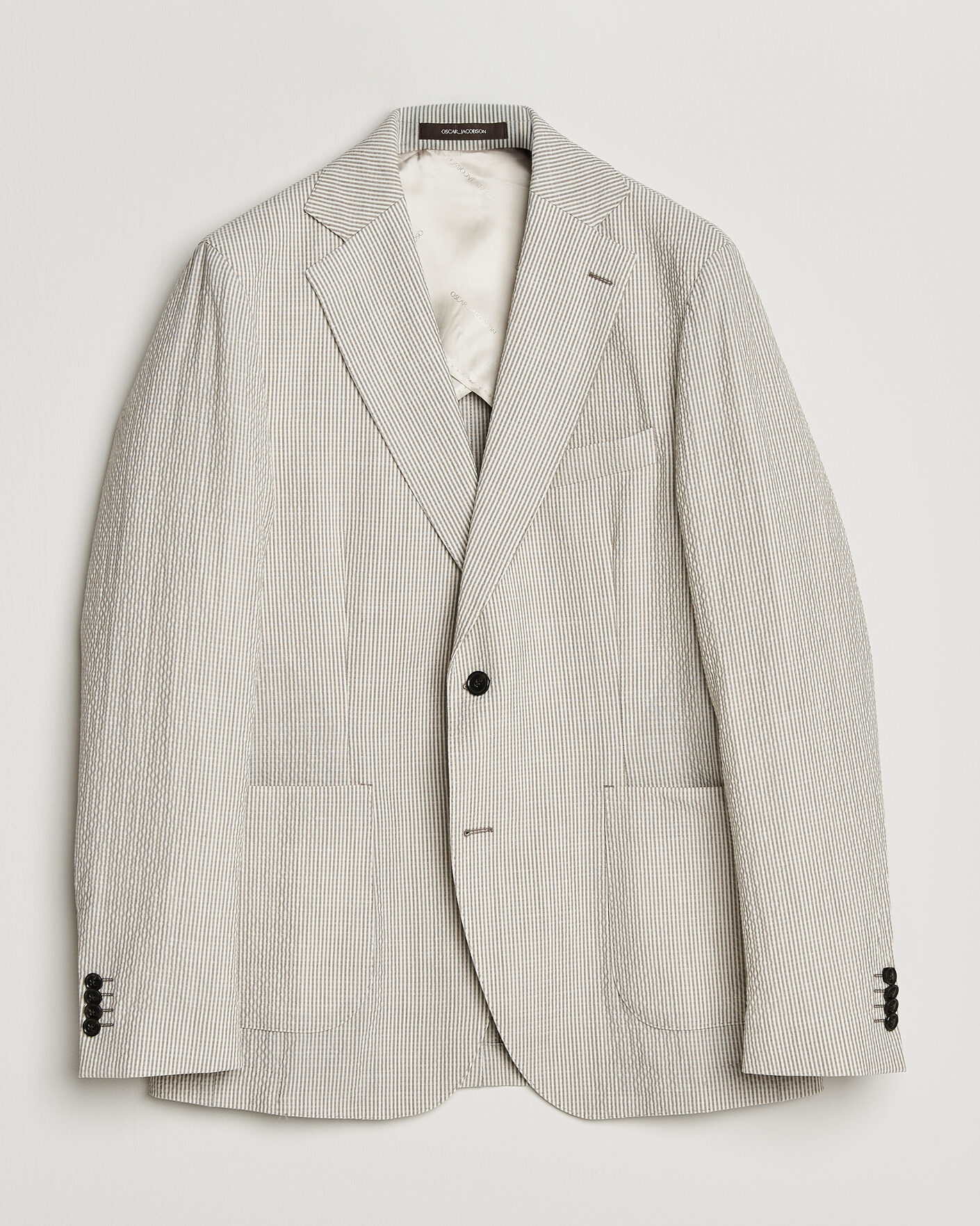 Hombres | Blazers | Oscar Jacobson | Ferry Patch Soft Blazer Brindle Beige