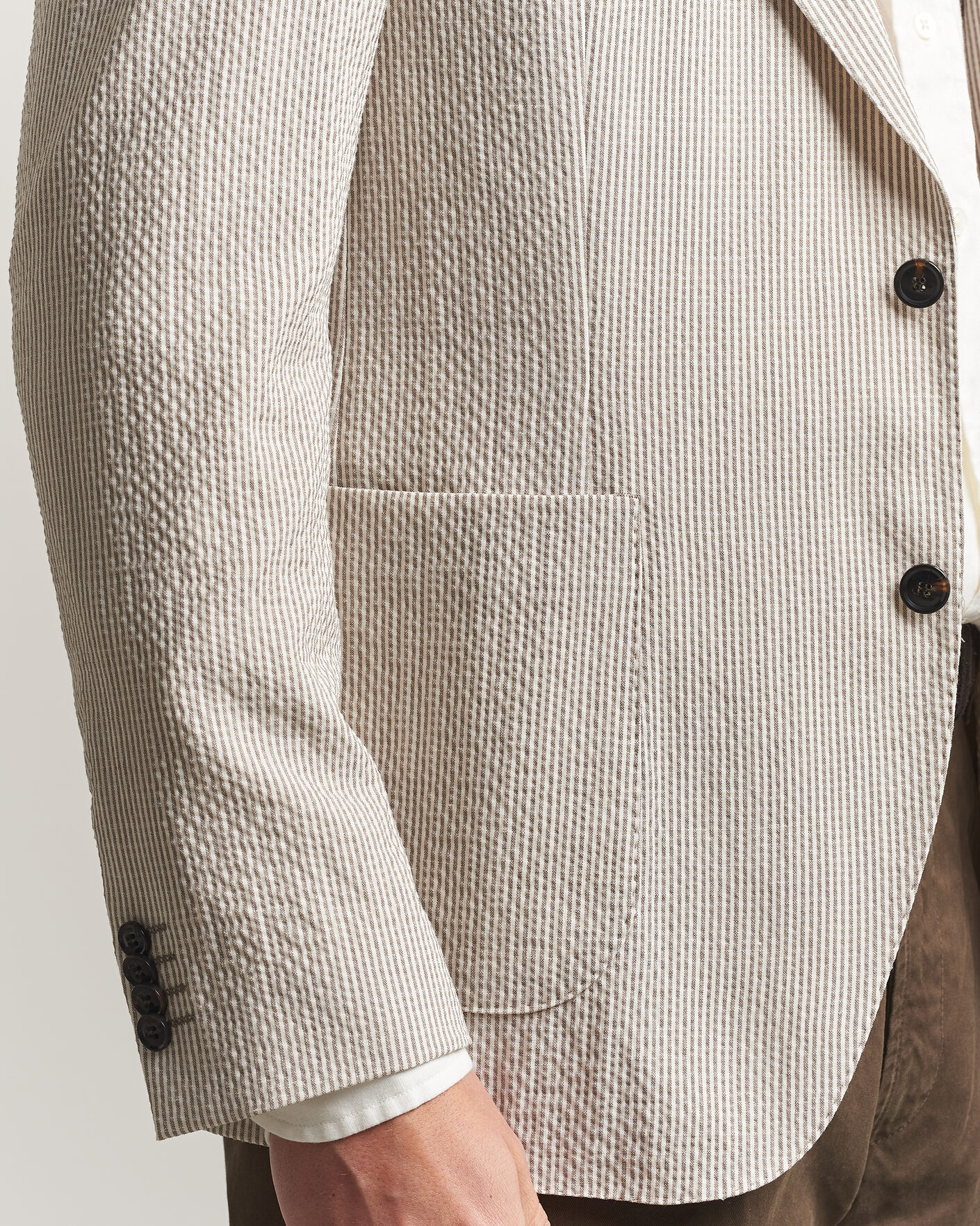 Hombres | Blazers | Oscar Jacobson | Ferry Patch Soft Blazer Brindle Beige