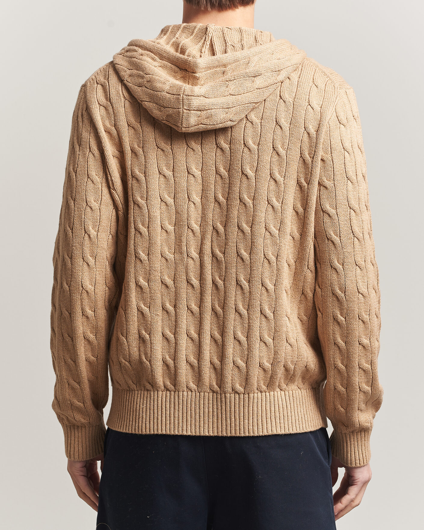 Hombres | Jerséis y prendas de punto | Polo Ralph Lauren | Knitted Full Zip Sweater Camel Melange