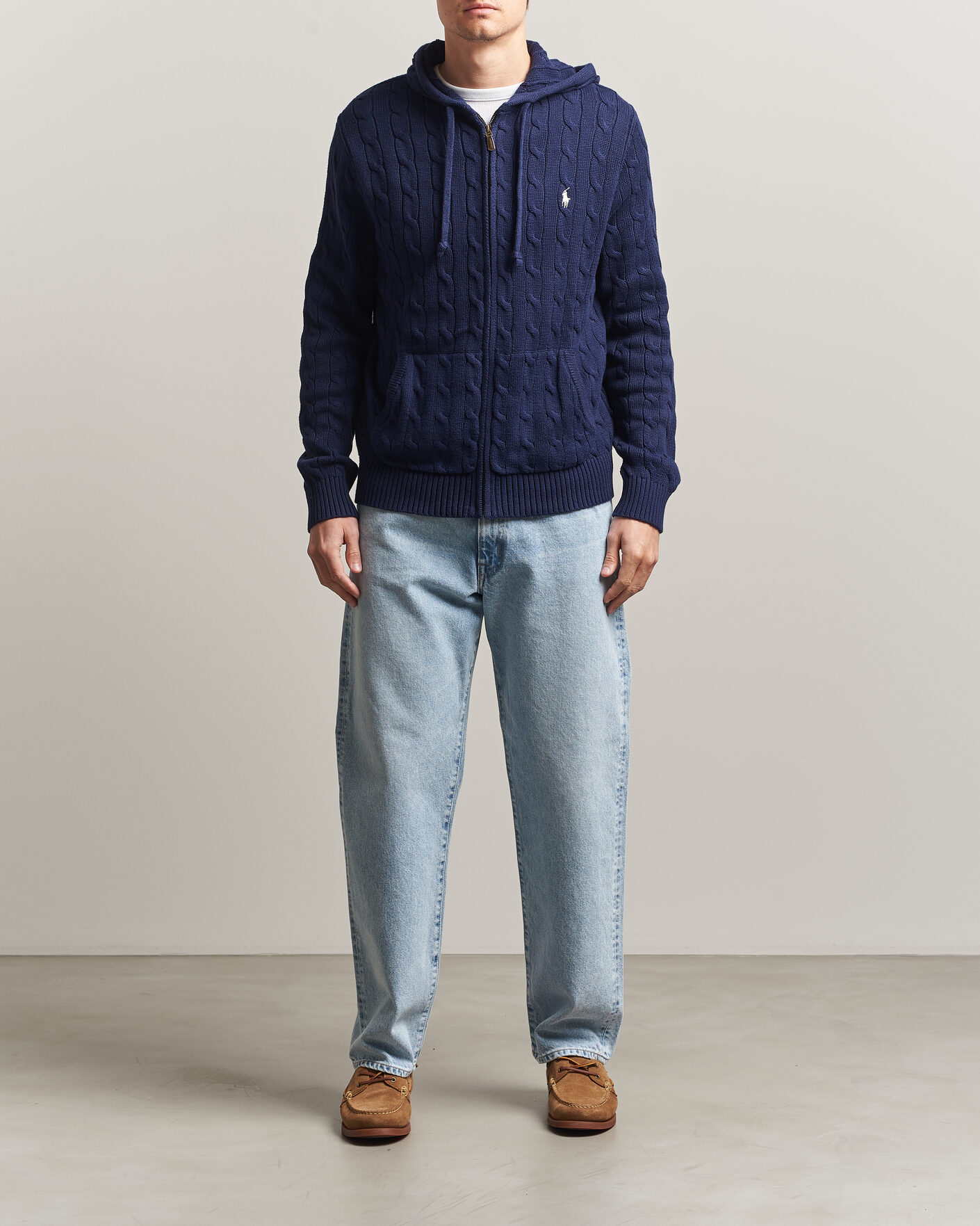 Hombres | Jerséis y prendas de punto | Polo Ralph Lauren | Knitted Full Zip Sweater Bright Navy