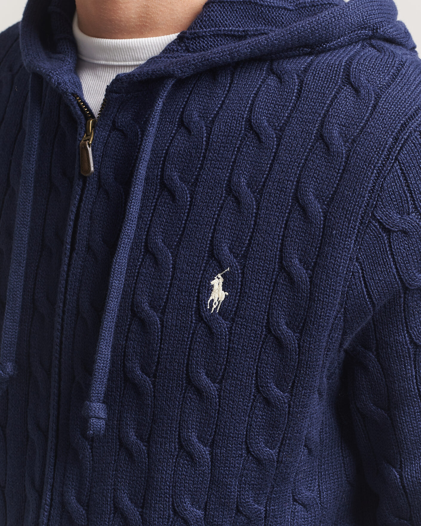Hombres | Jerséis y prendas de punto | Polo Ralph Lauren | Knitted Full Zip Sweater Bright Navy